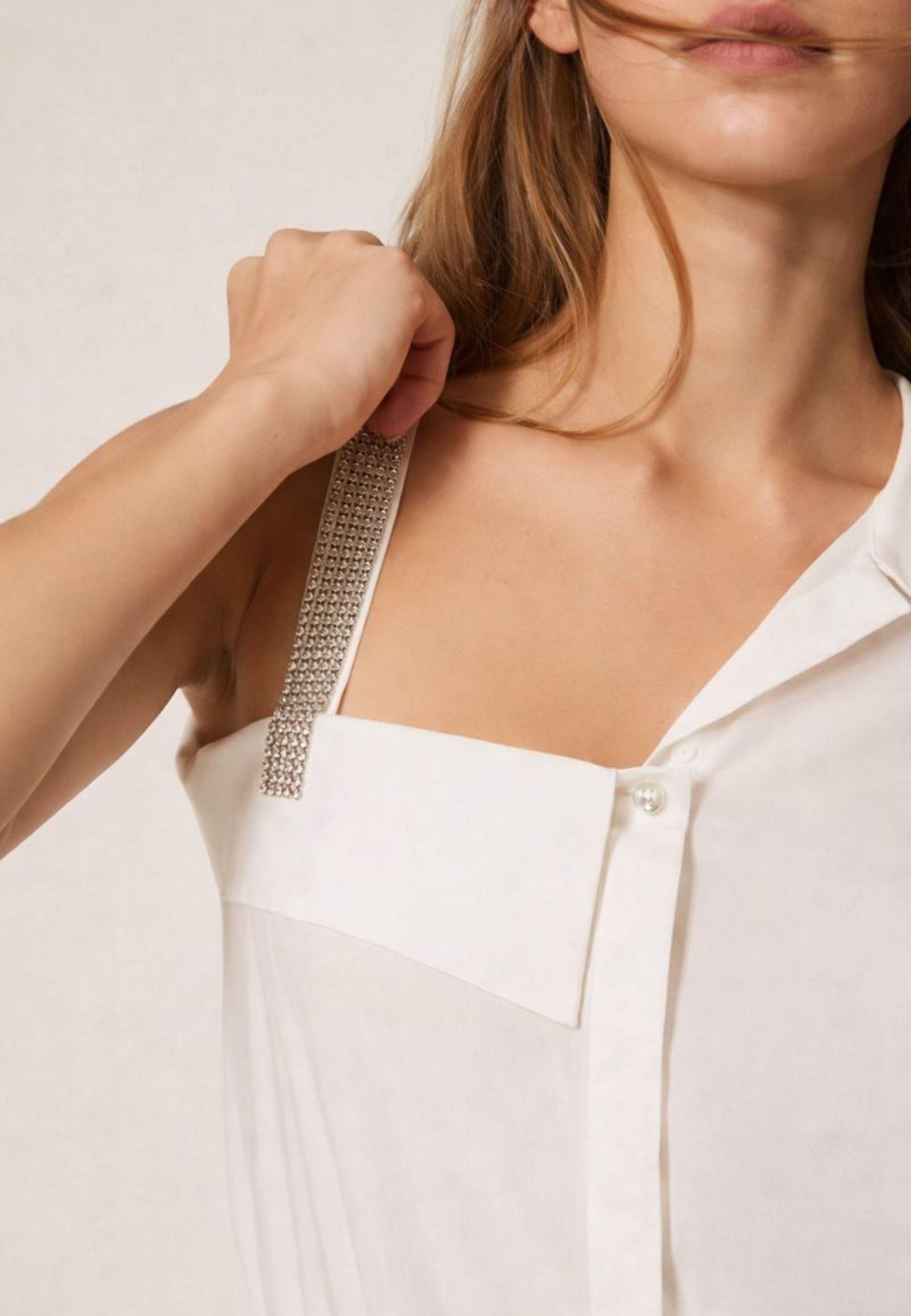 Camicia monospalla in popeline - Actitude