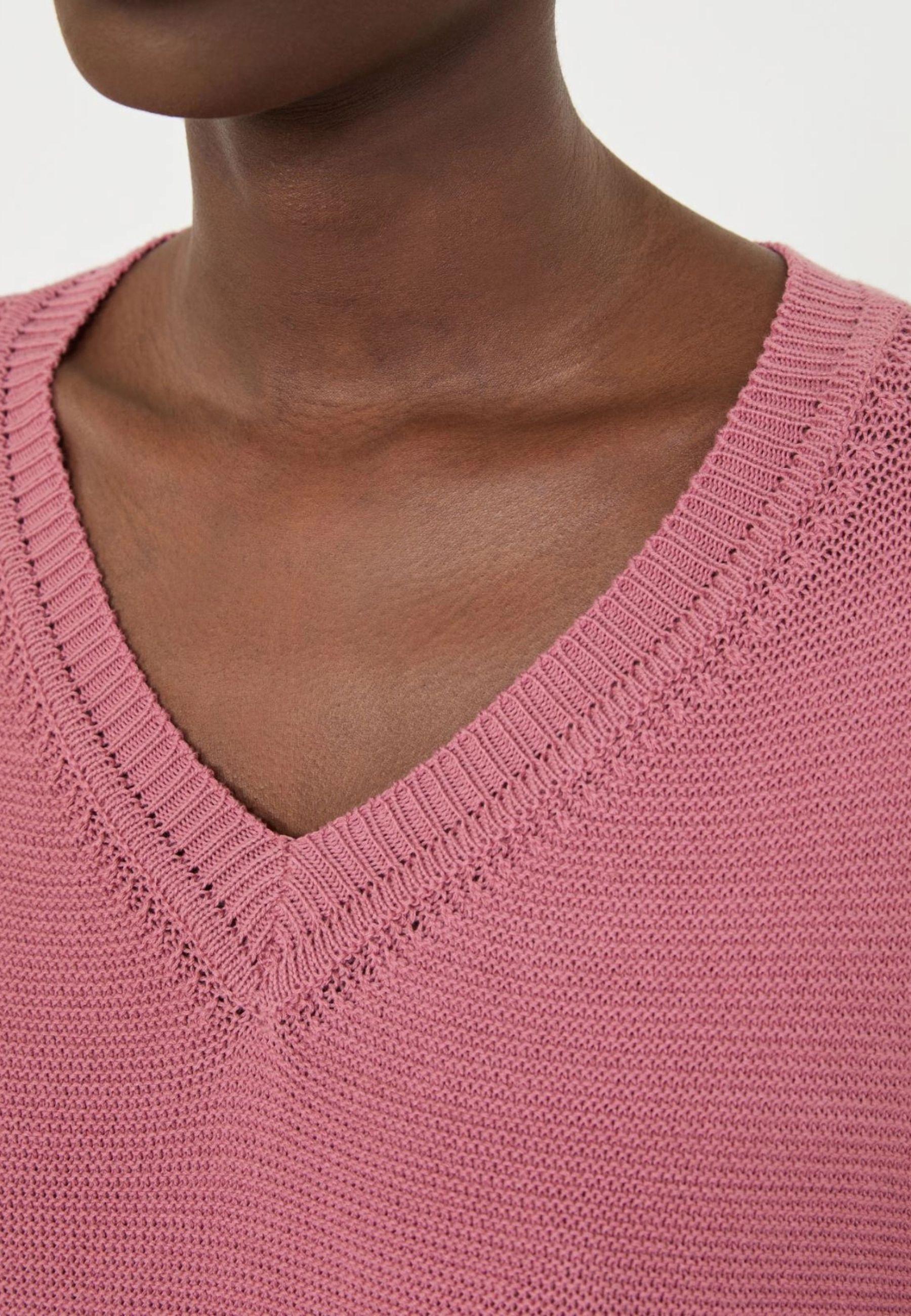 Maglia boxy in cotone - ROSA ANTICO