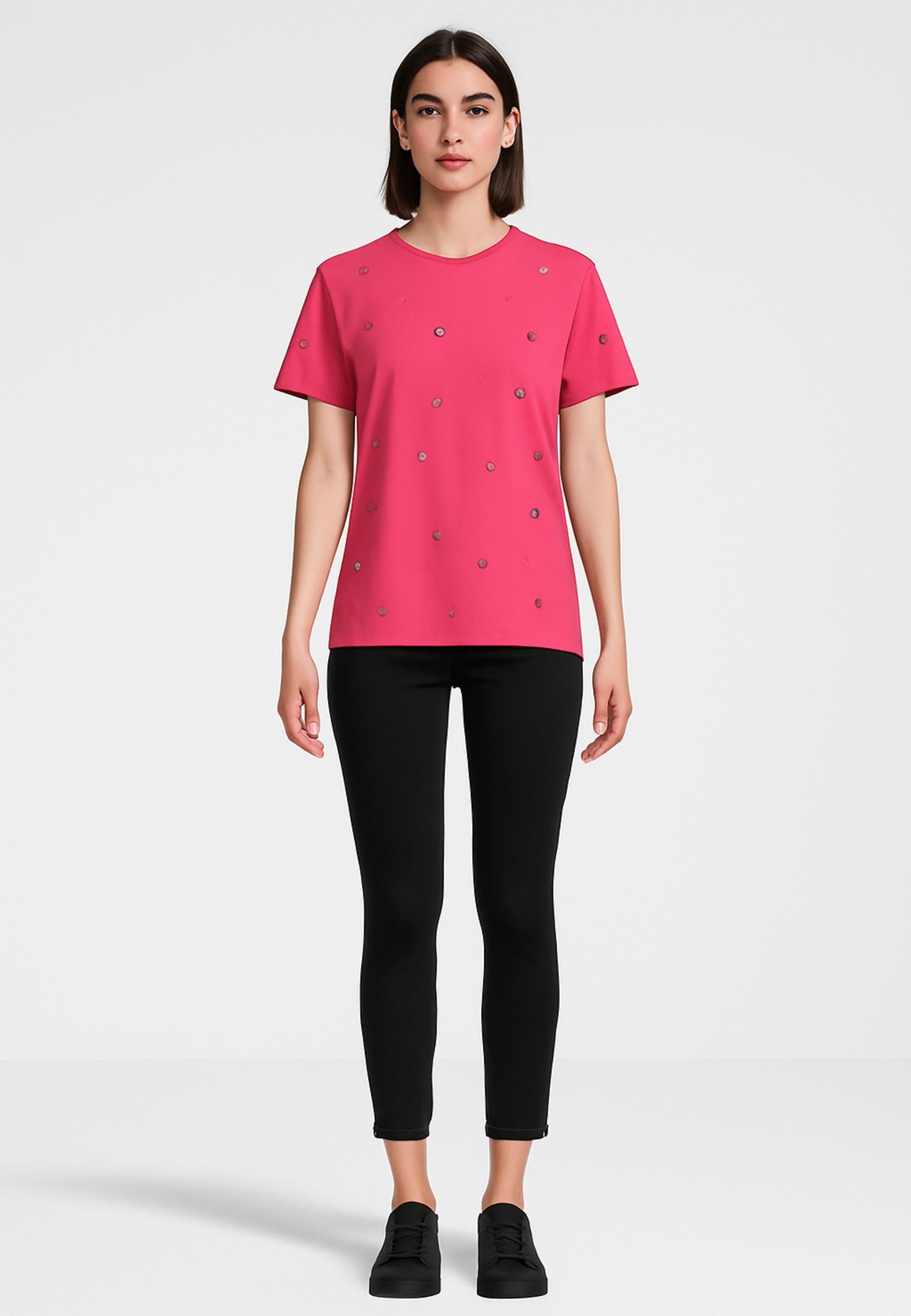 T-shirt con ricamo a mano
