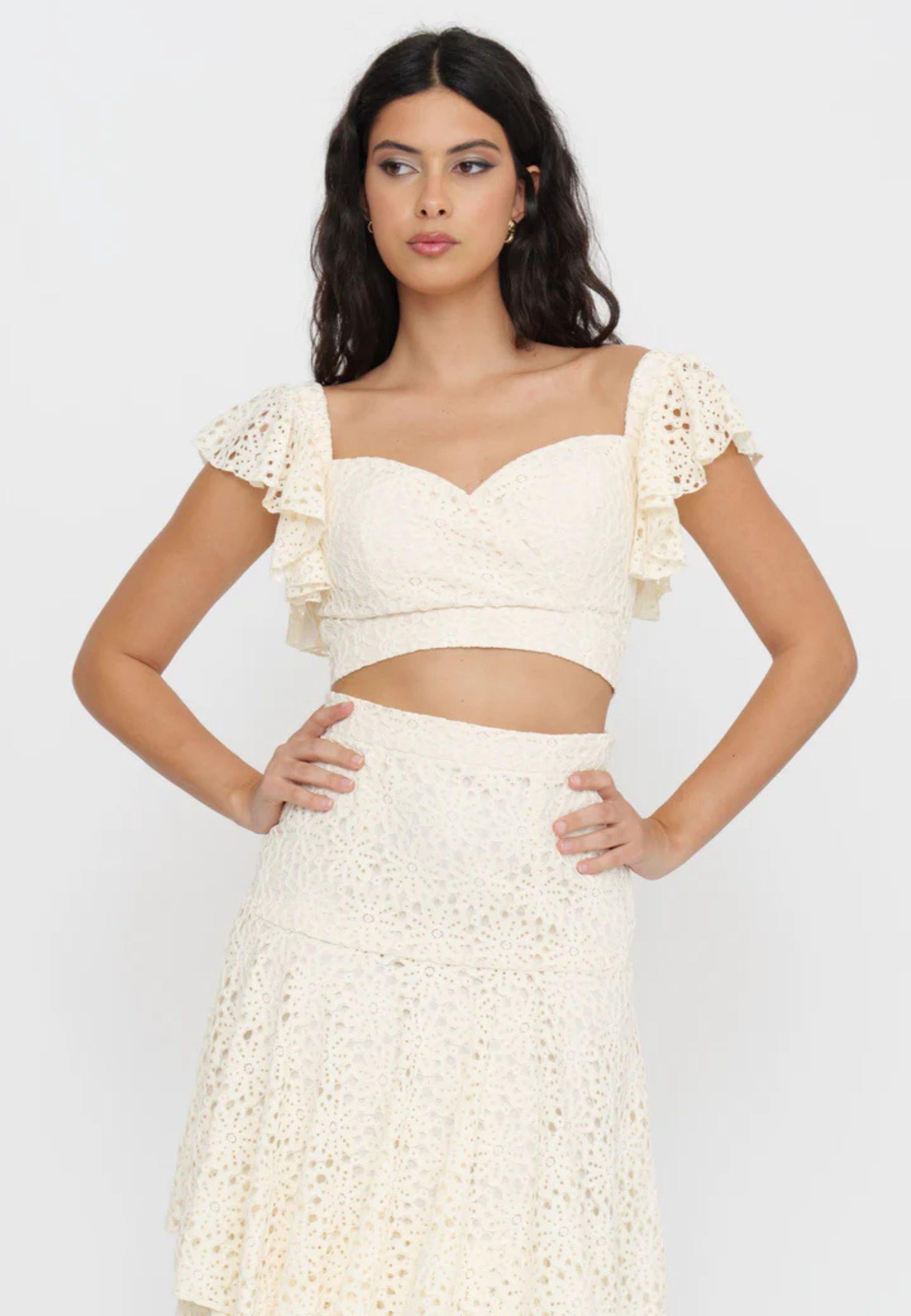 Actualee - Top Cropped in Pizzo con Coppe