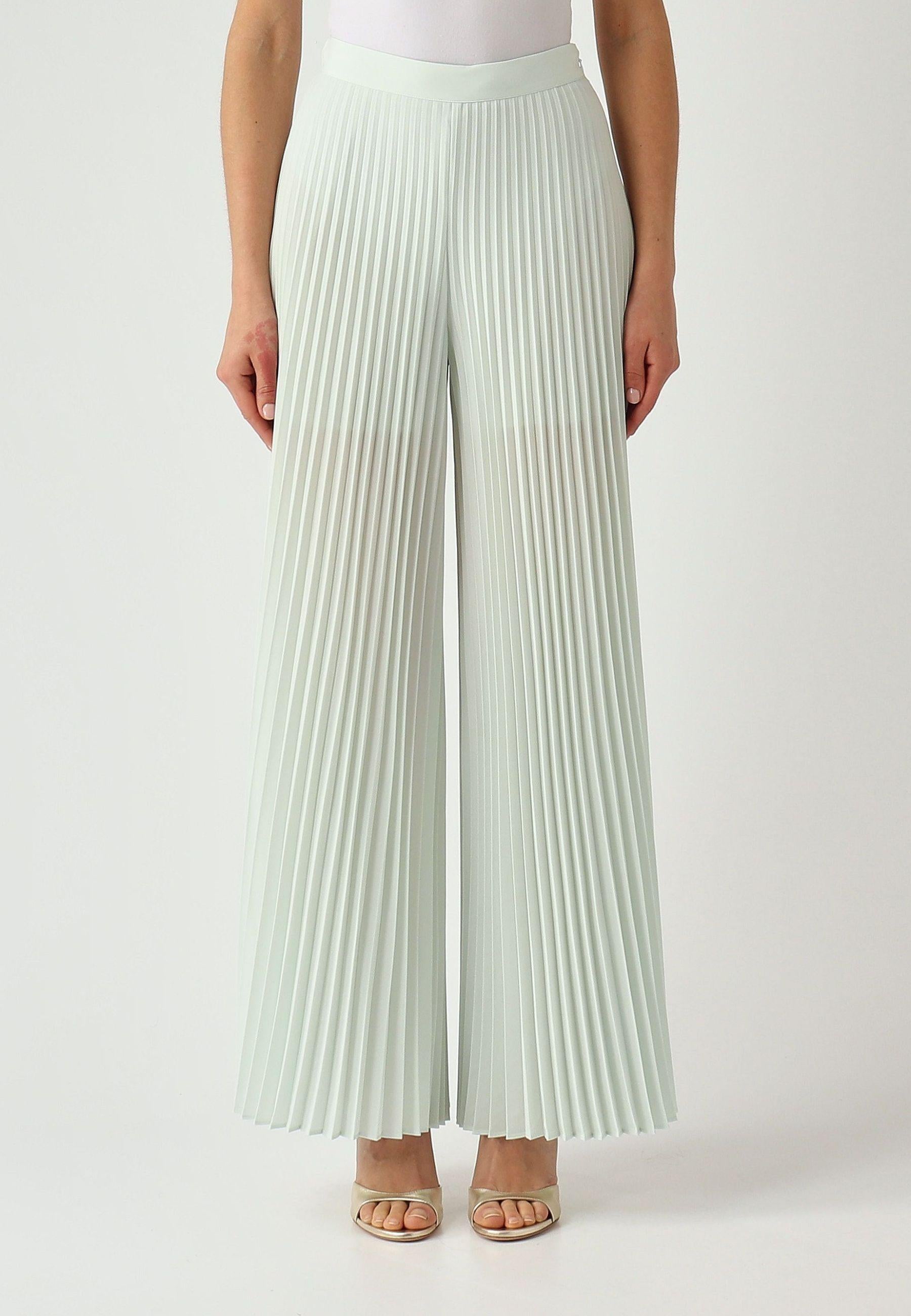 Pantalone plissé a gamba ampia