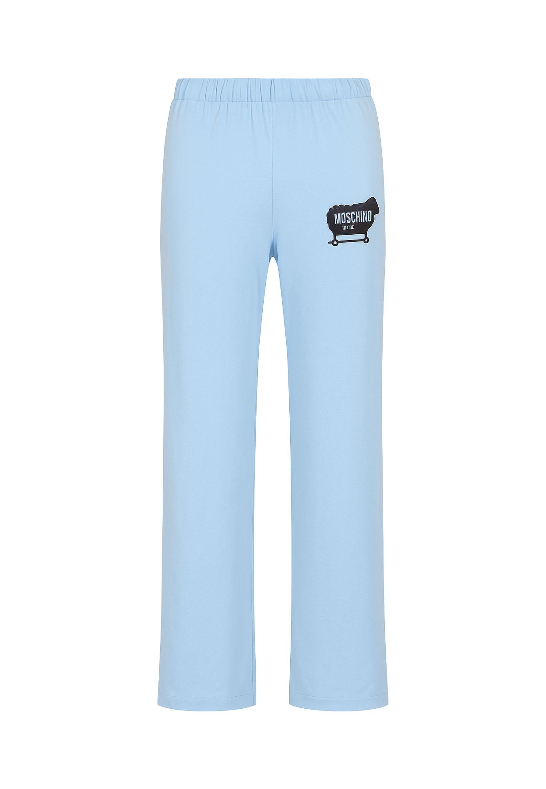 Pigiama lungo in jersey stretch con stampa "Sheeps Print" - Moschino Underwear