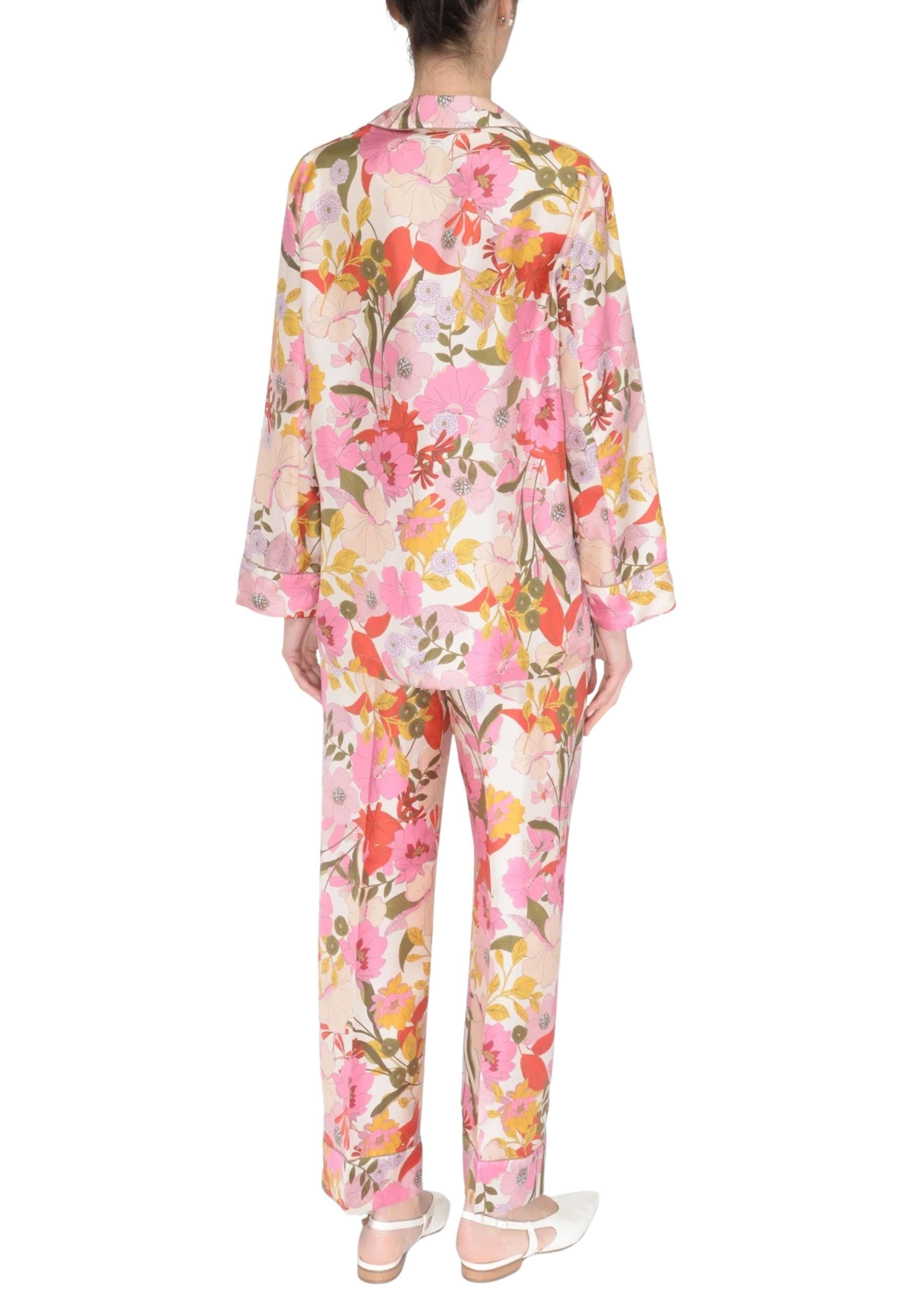 Pantalone Leda in twill di pura seta floreale - 'S Max Mara