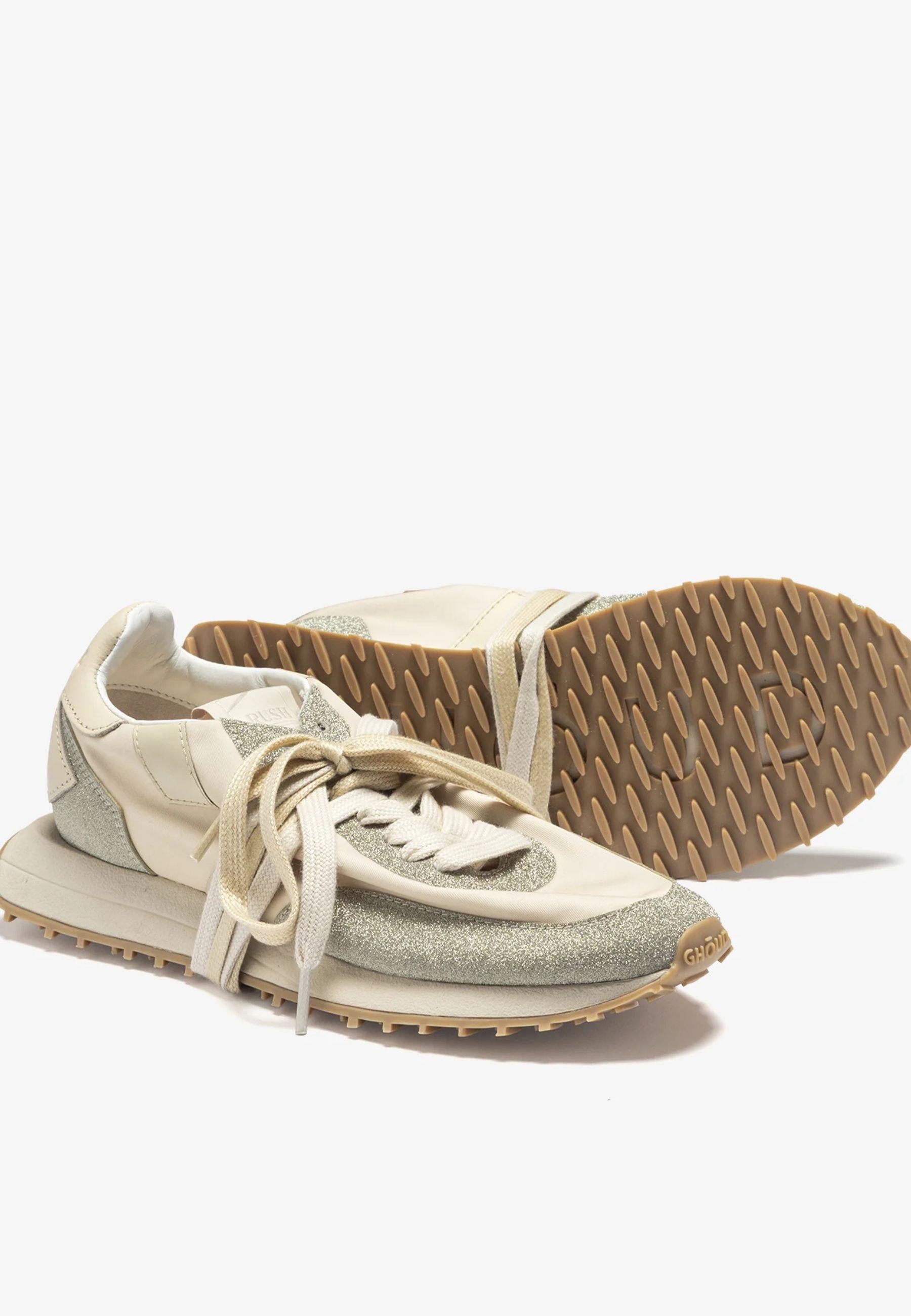 Sneakers Ghoud Rush Monoblock Bianco Glitter