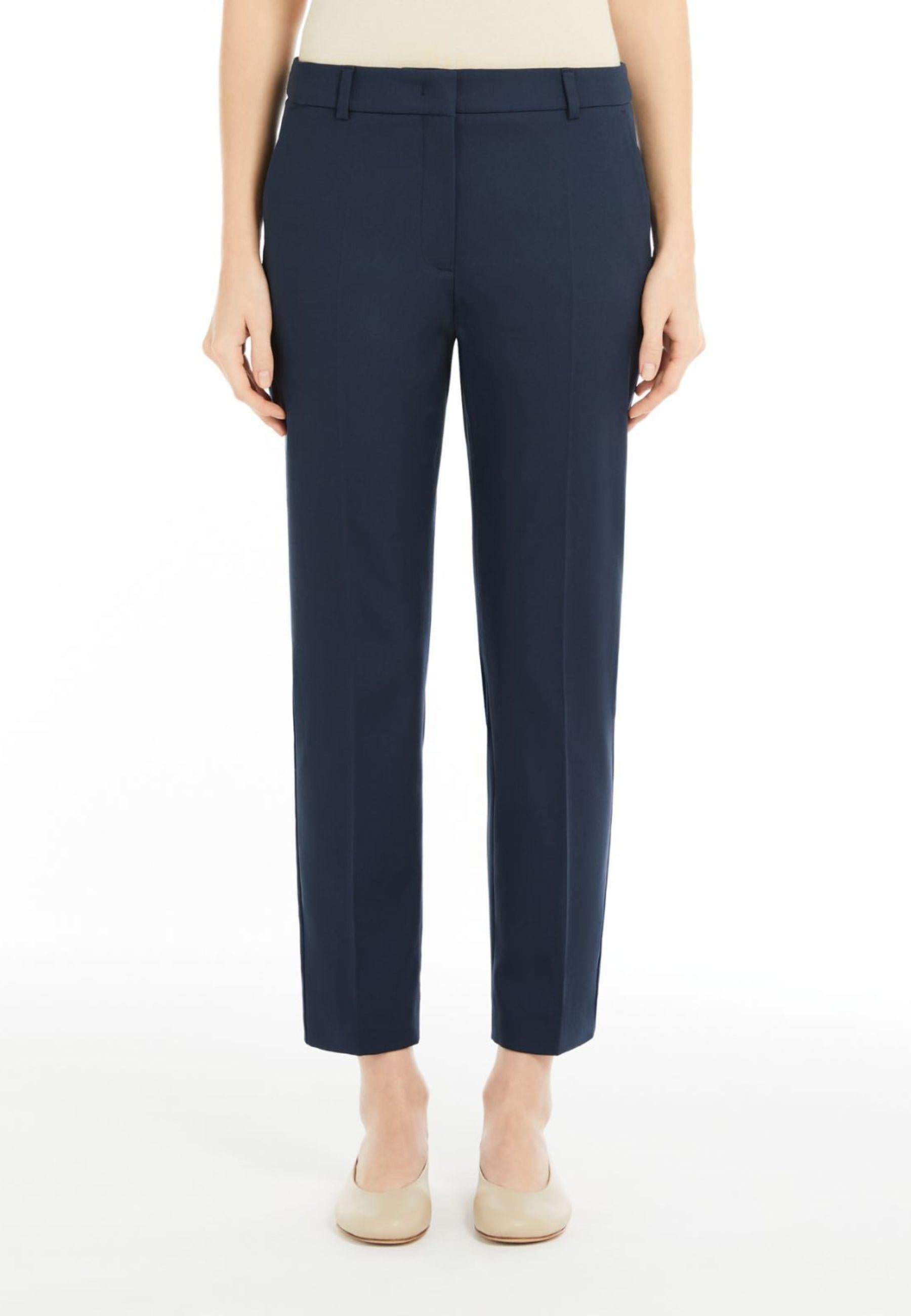 Weekend Max Mara - Pantaloni dritti in cotone stretch