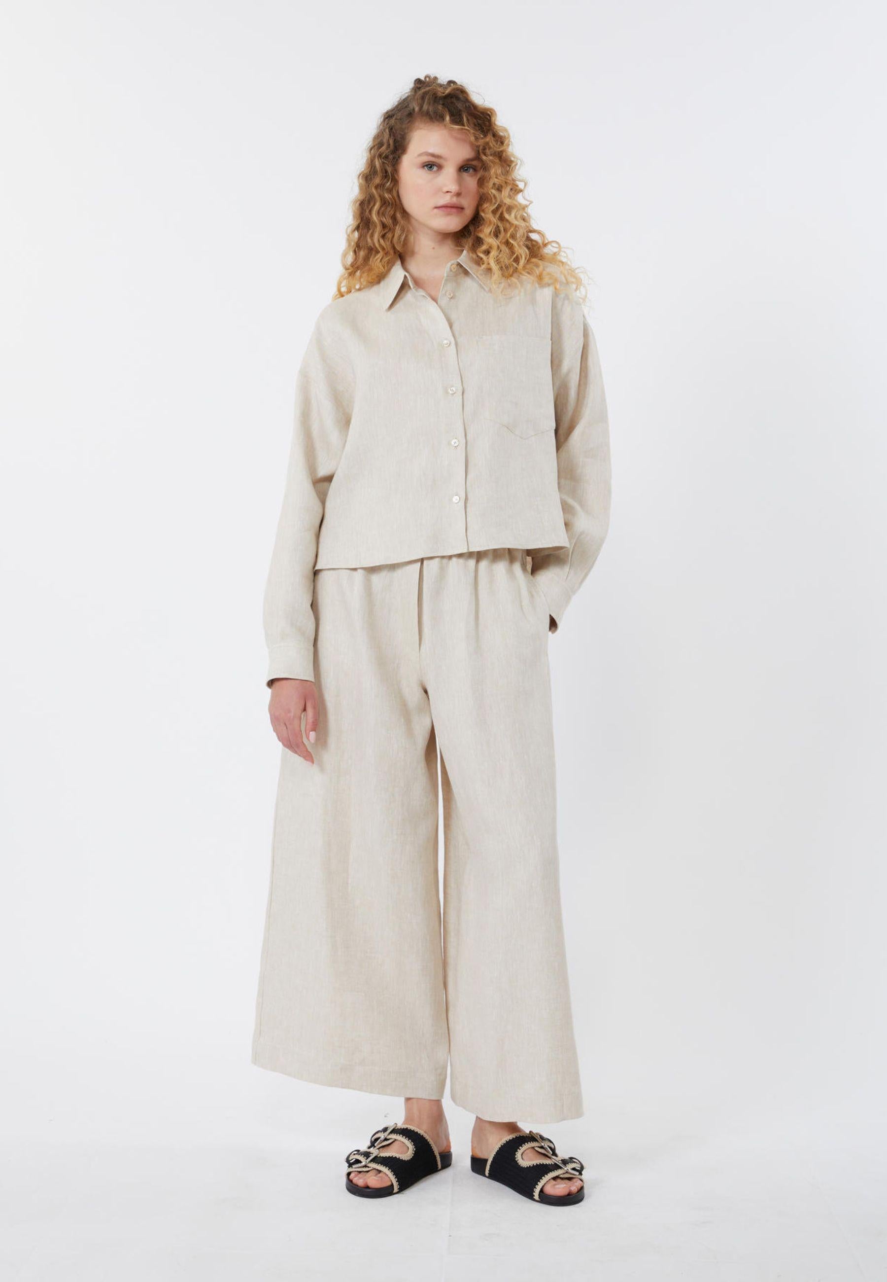 Weekend Max Mara - Pantalone cropped in puro lino