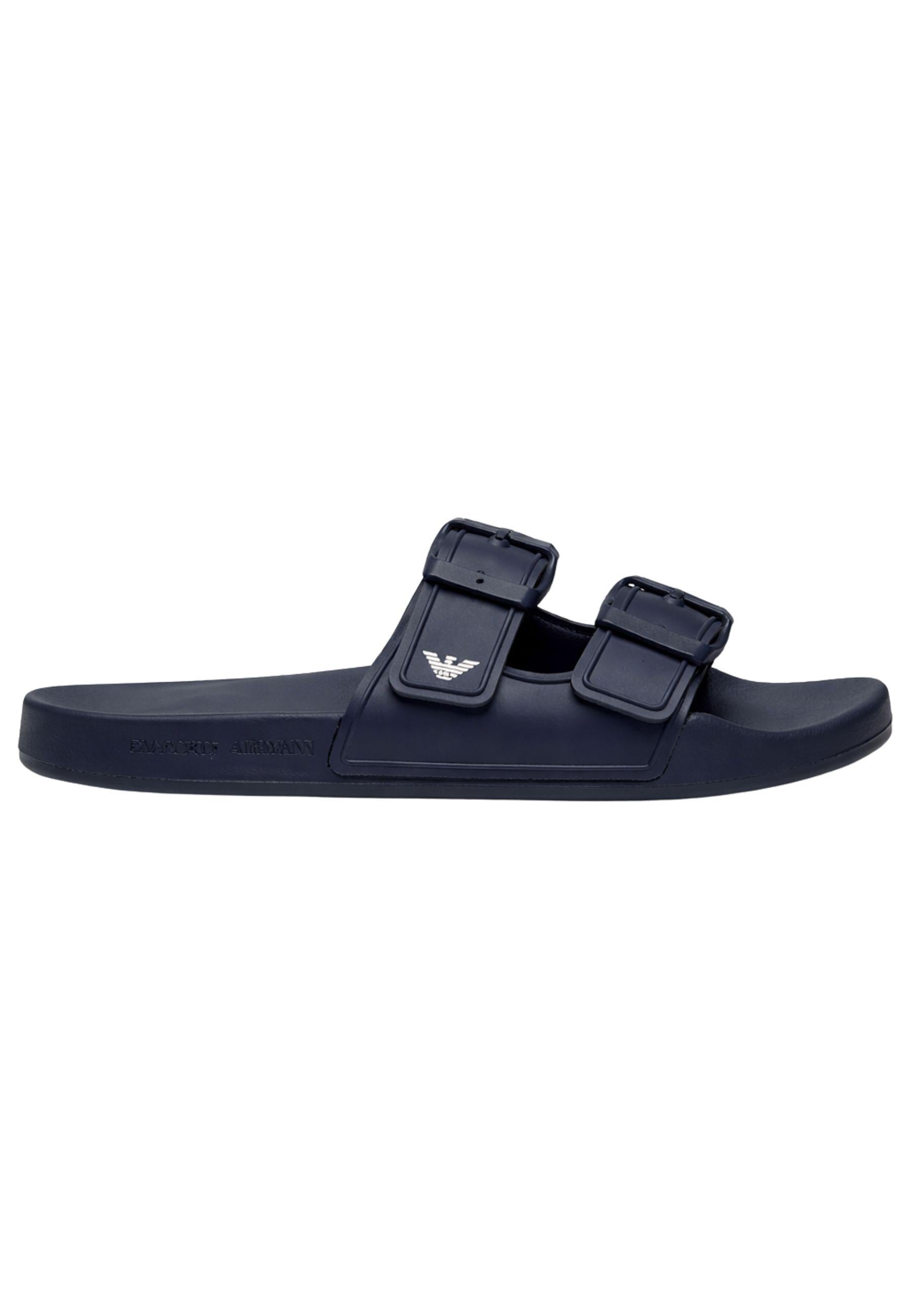 Emporio Armani ? Sandali slide doppia fascia con fibbie