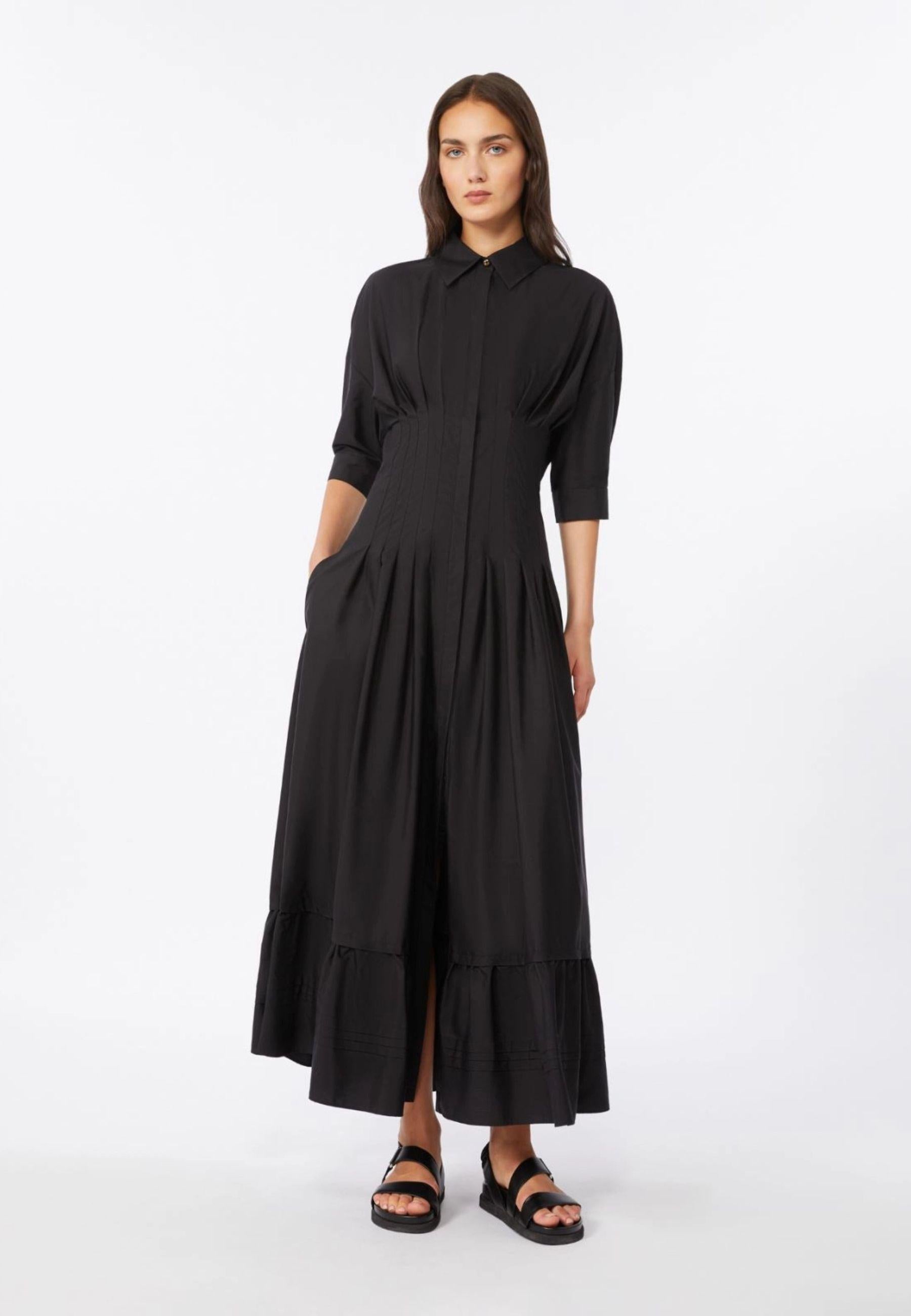 Max Mara Studio - Abito lungo in popeline di cotone