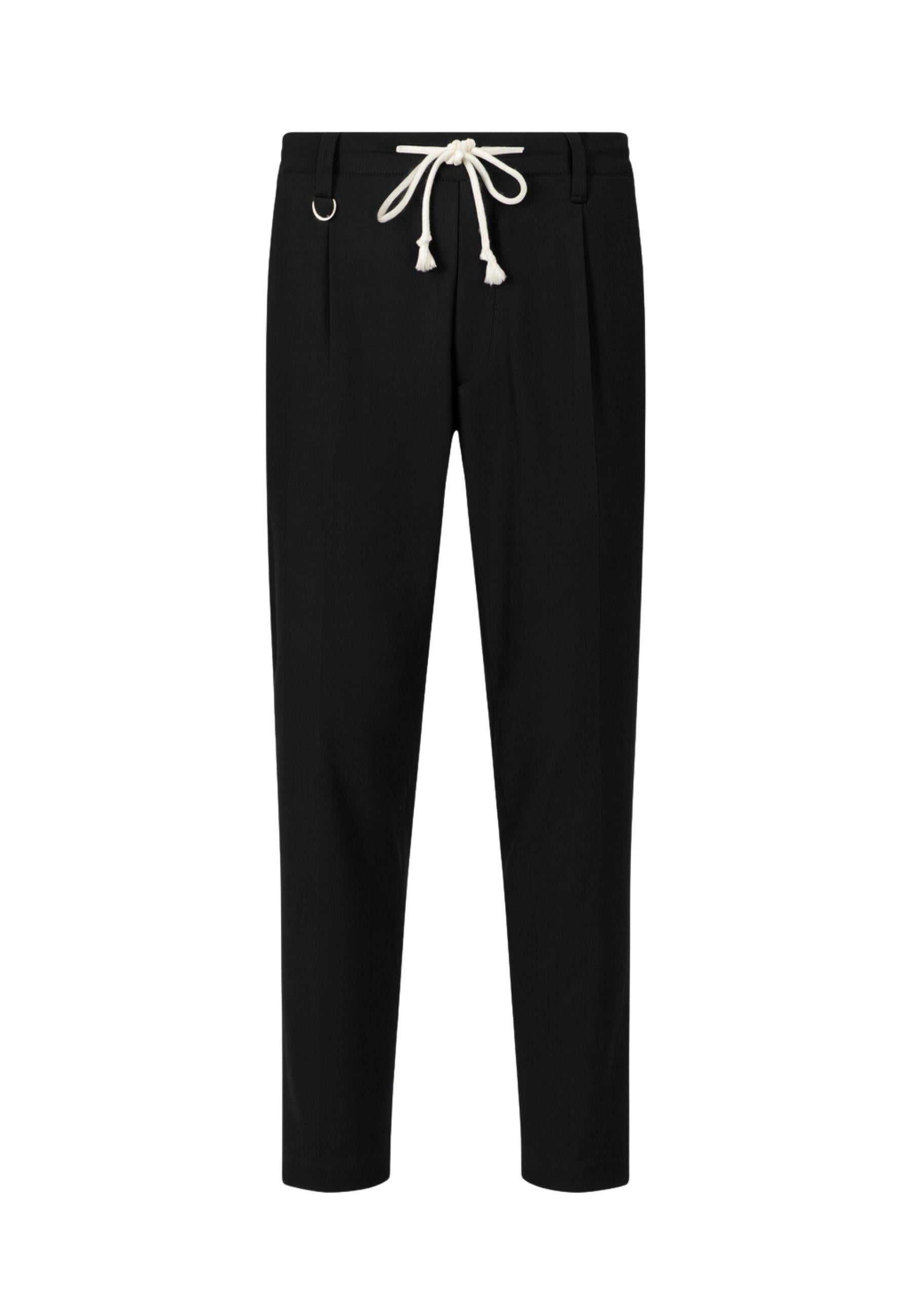 Pantalone in cotone con coulisse in vita