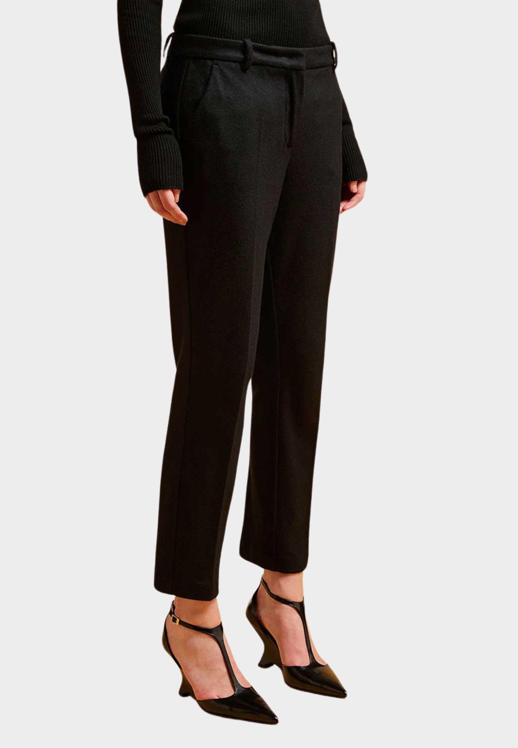 Pantaloni sartoriali in punto Milano lucido