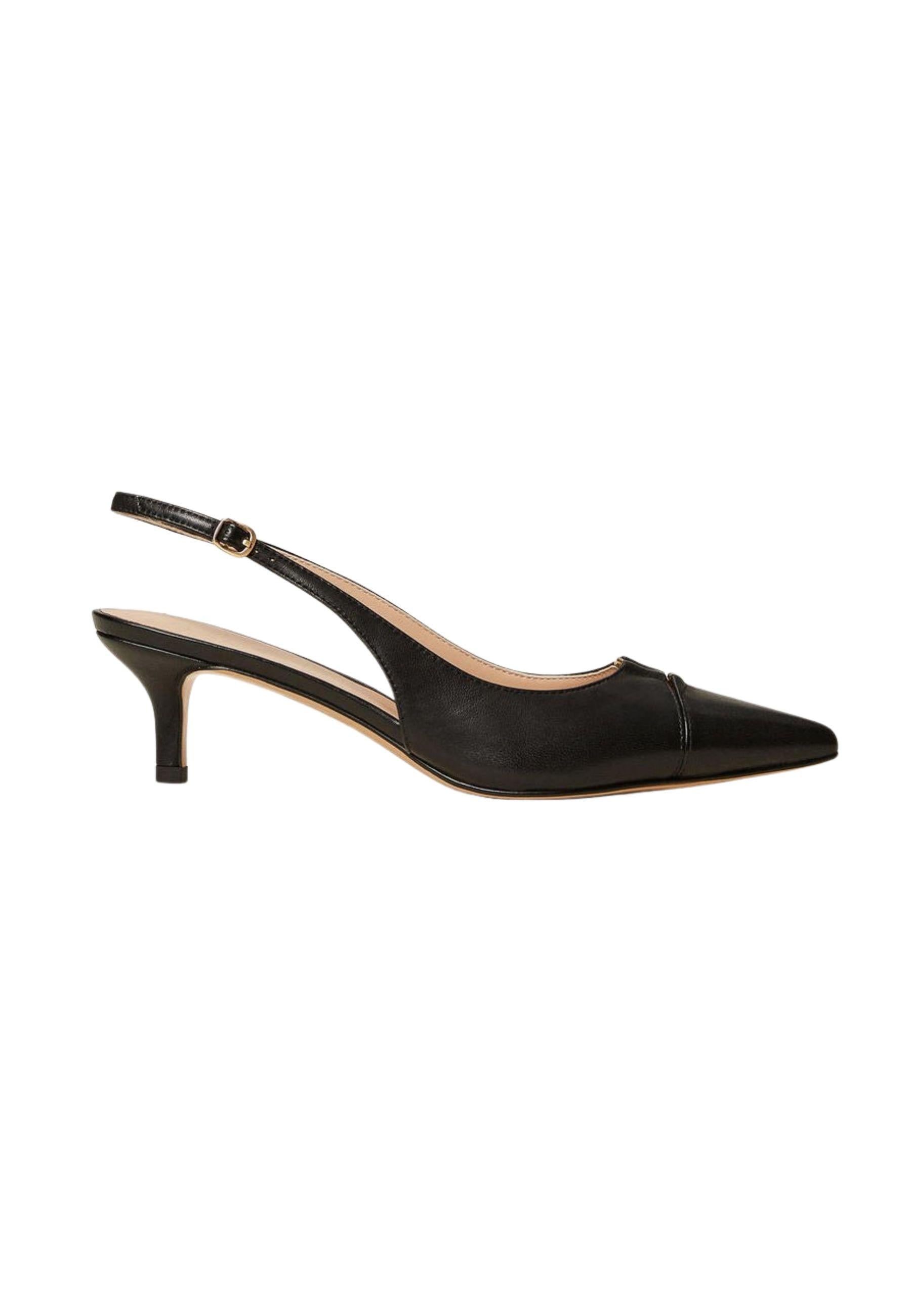 Décolleté sling back in pelle