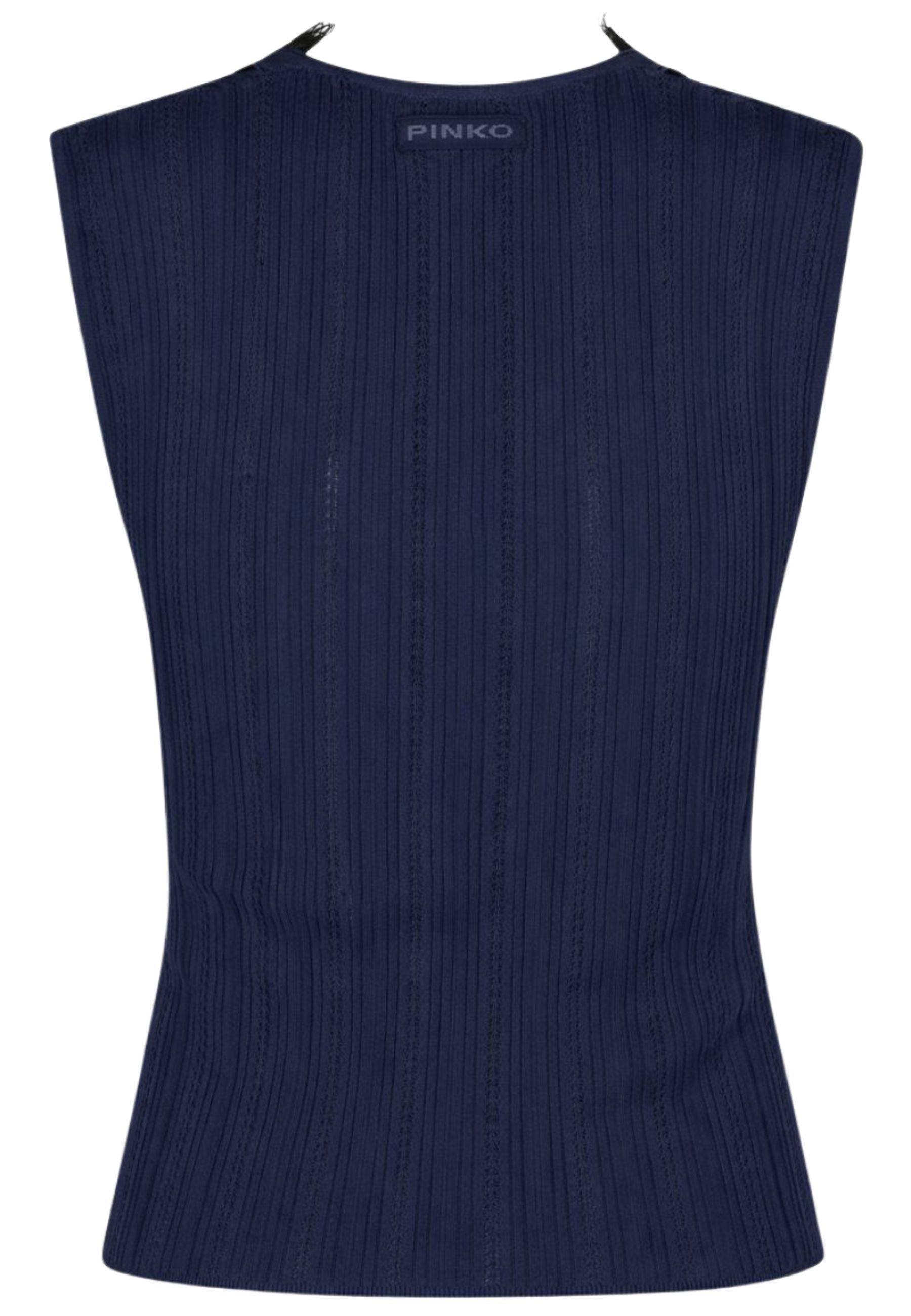 Top PINKO Montanaia in maglia traforata
