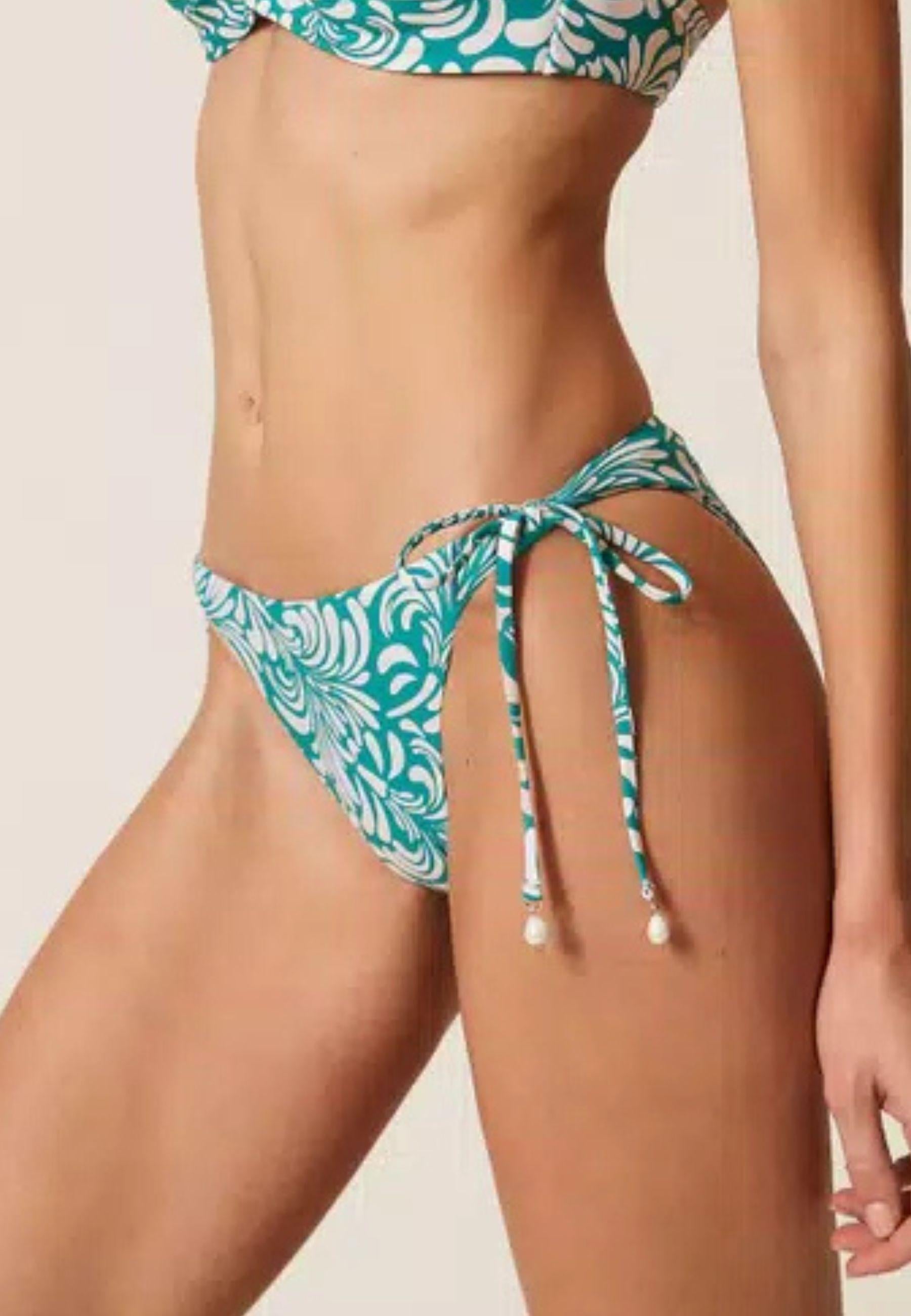 Bikini push-up COPPA C con stampa botanica <BR/>