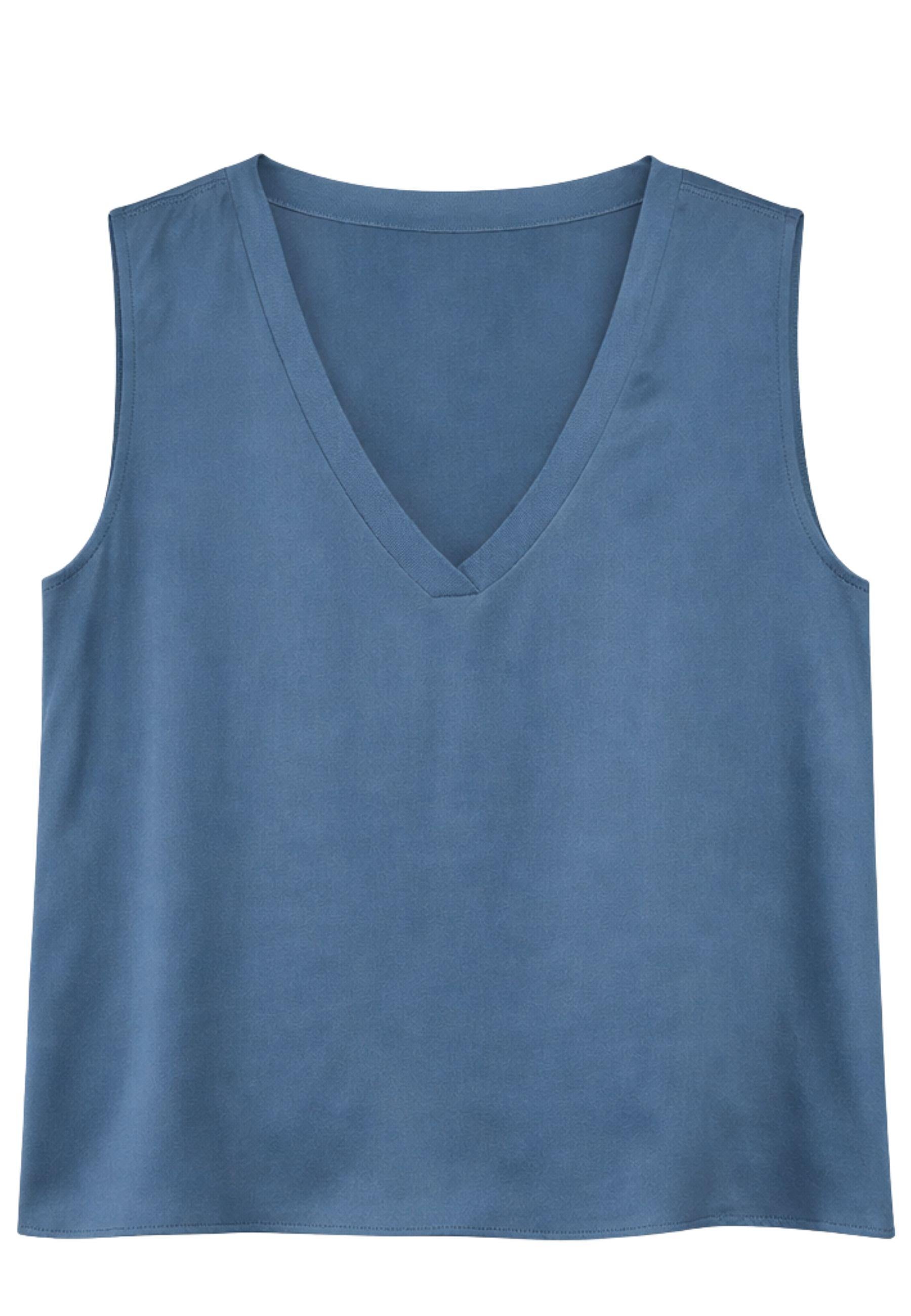 iBlues - Top in Raso Leggero con Scollo a V