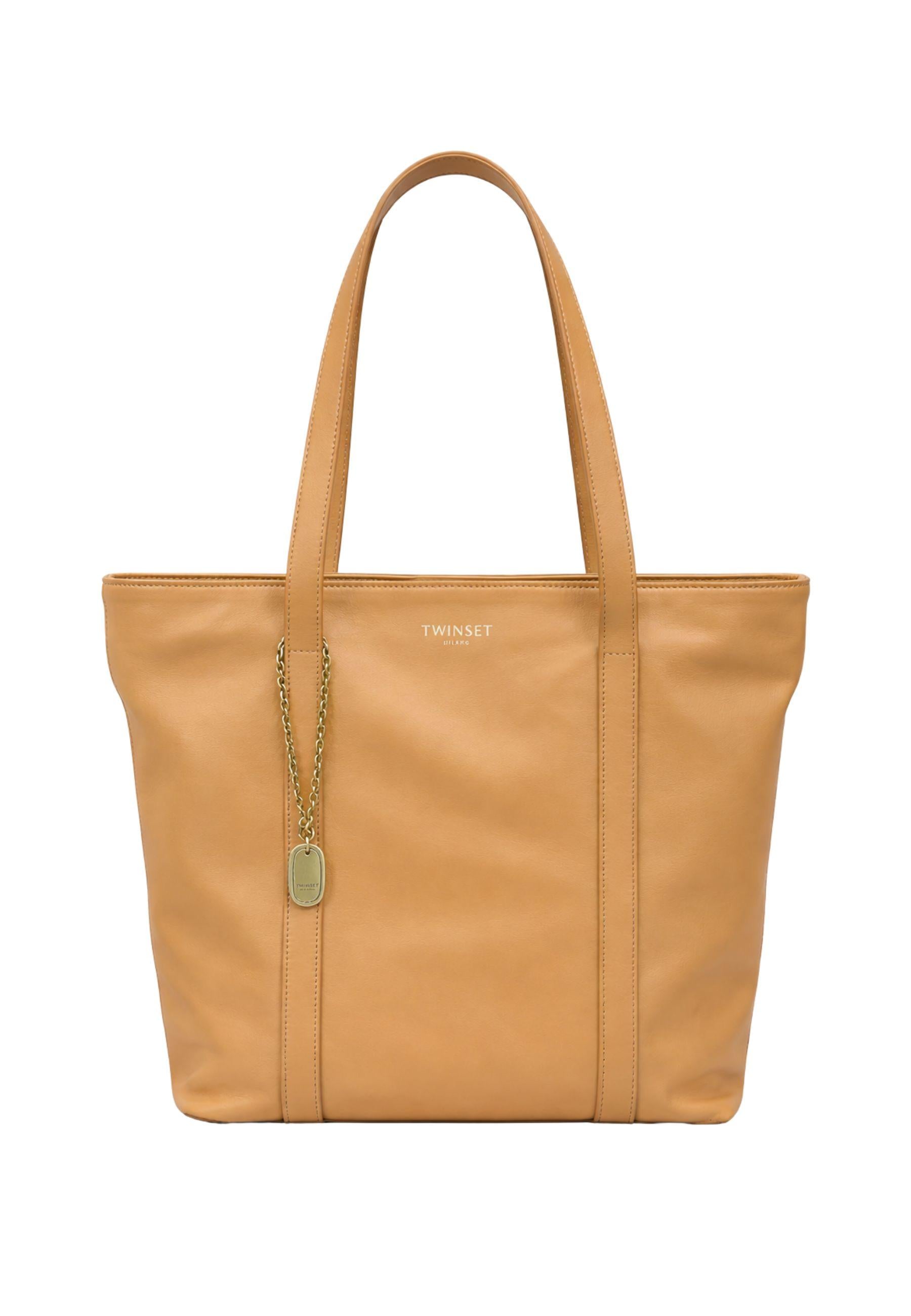 Borsa Shopper Twinset in pelle nappata