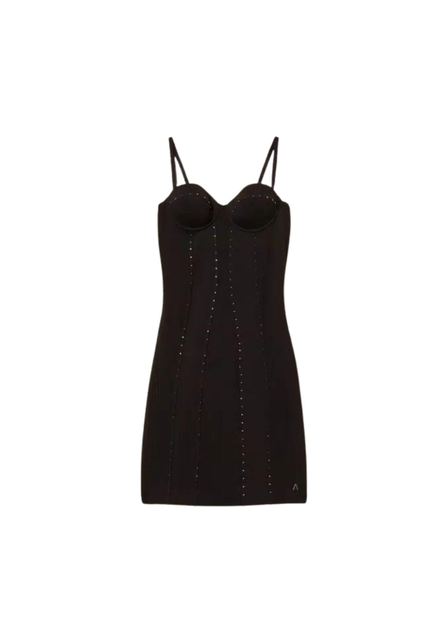 Abito corto bustier con strass - Actitude
