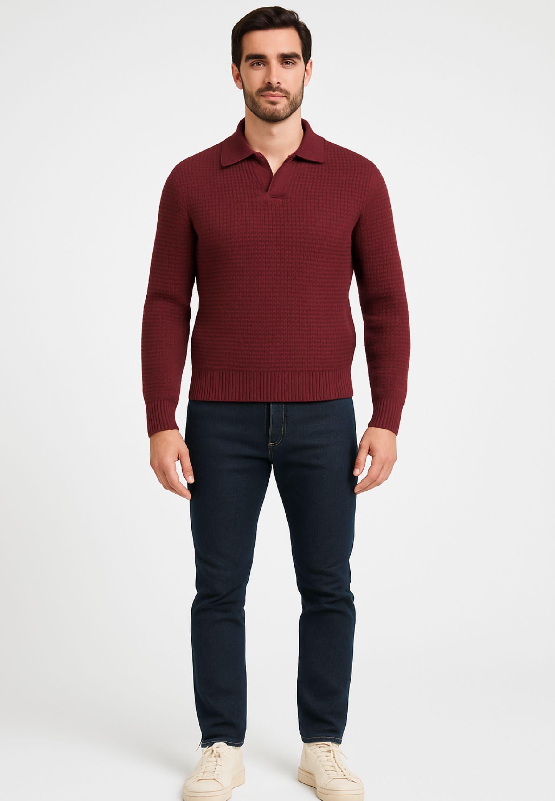 Maglione polo Cruciani in pura lana