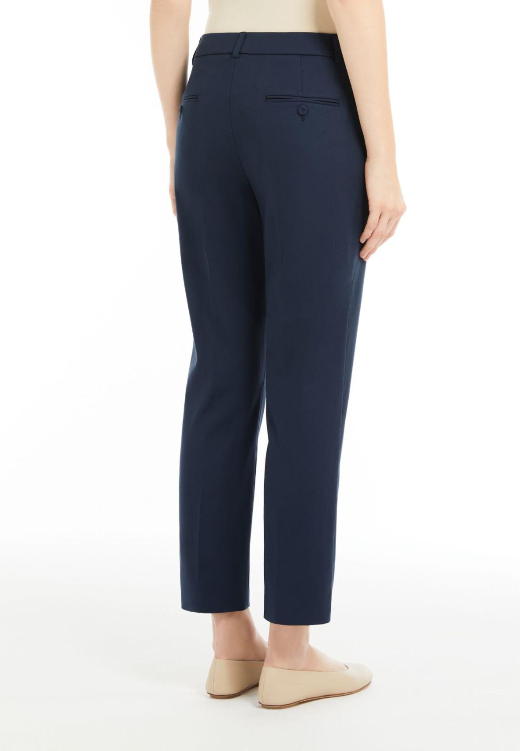 Weekend Max Mara - Pantaloni dritti in cotone stretch