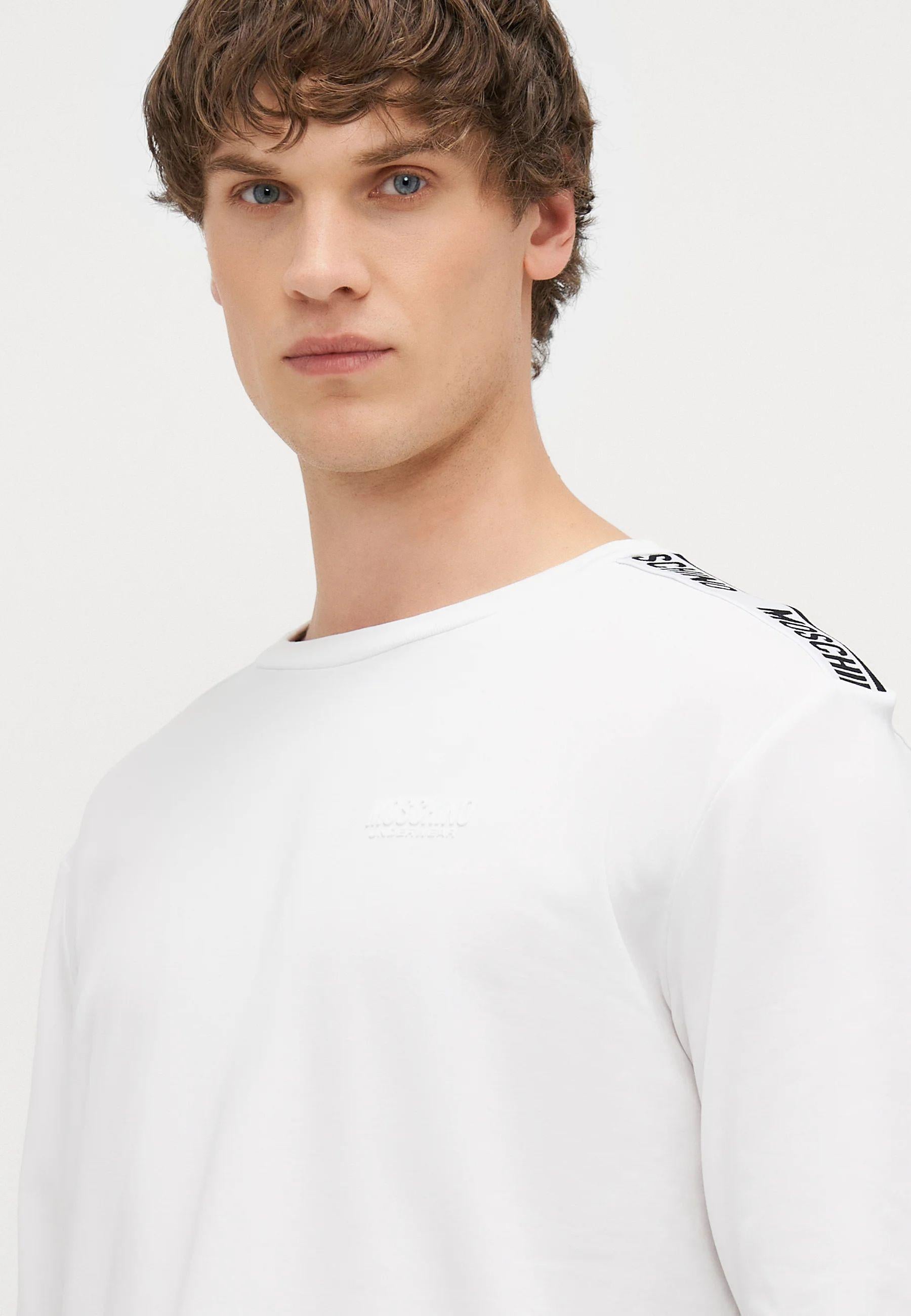 Pigiama lungo in jersey con logo - Moschino Underwear