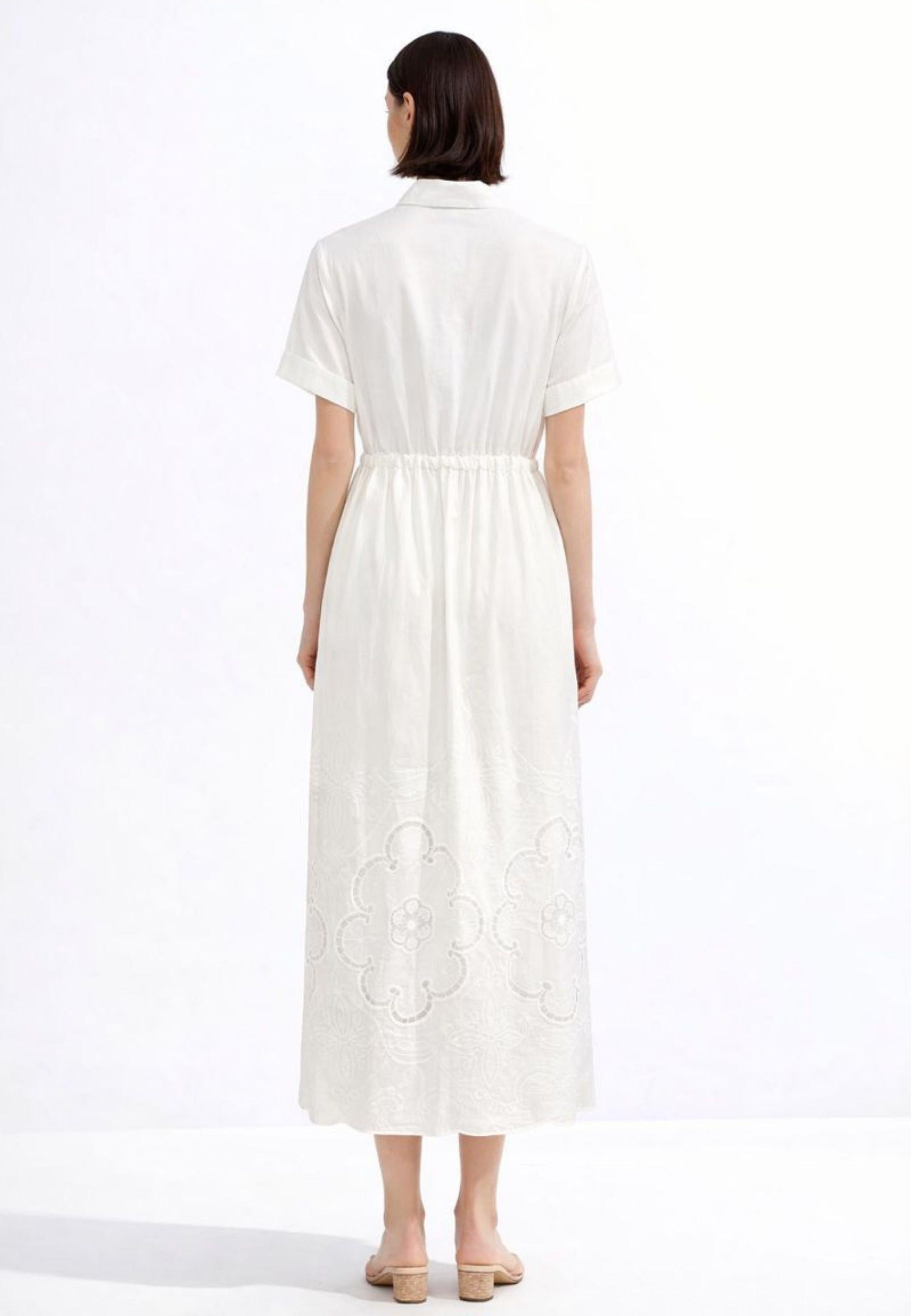Abito Imperial in cotone con ricami