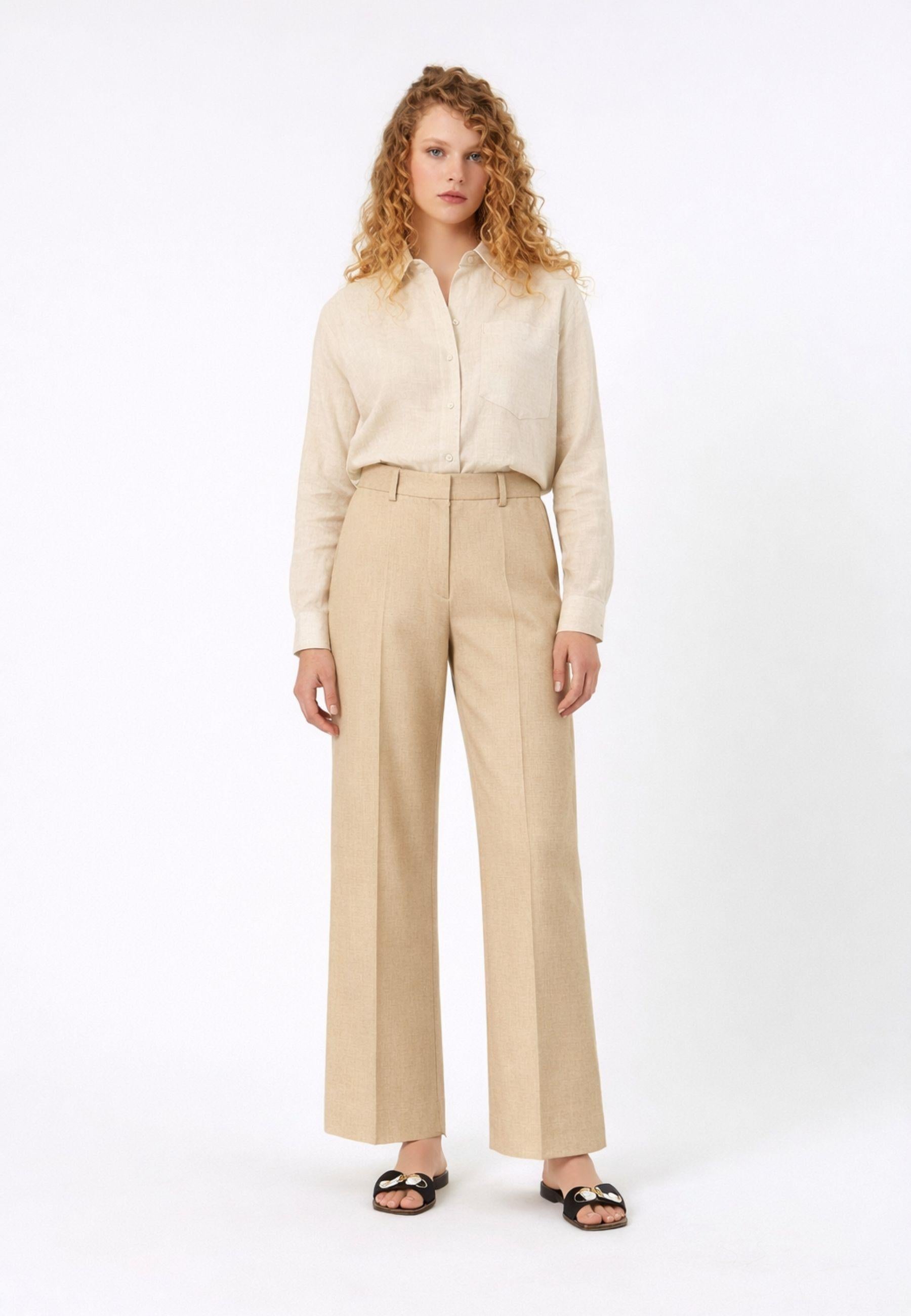 Weekend Max Mara - Pantalone palazzo in pura lana stretch