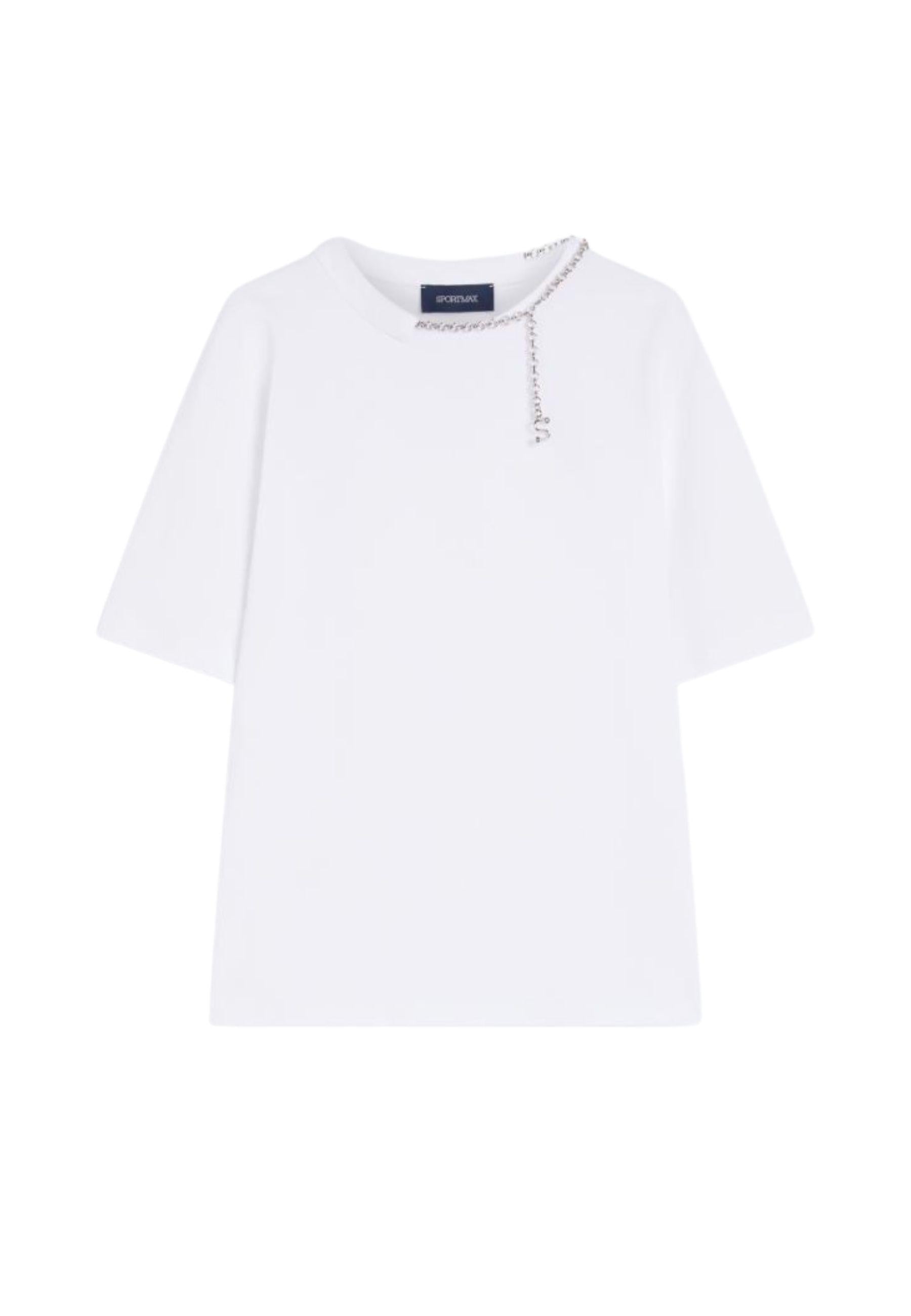 Sportmax - T-shirt "Oblato" con catena decorativa