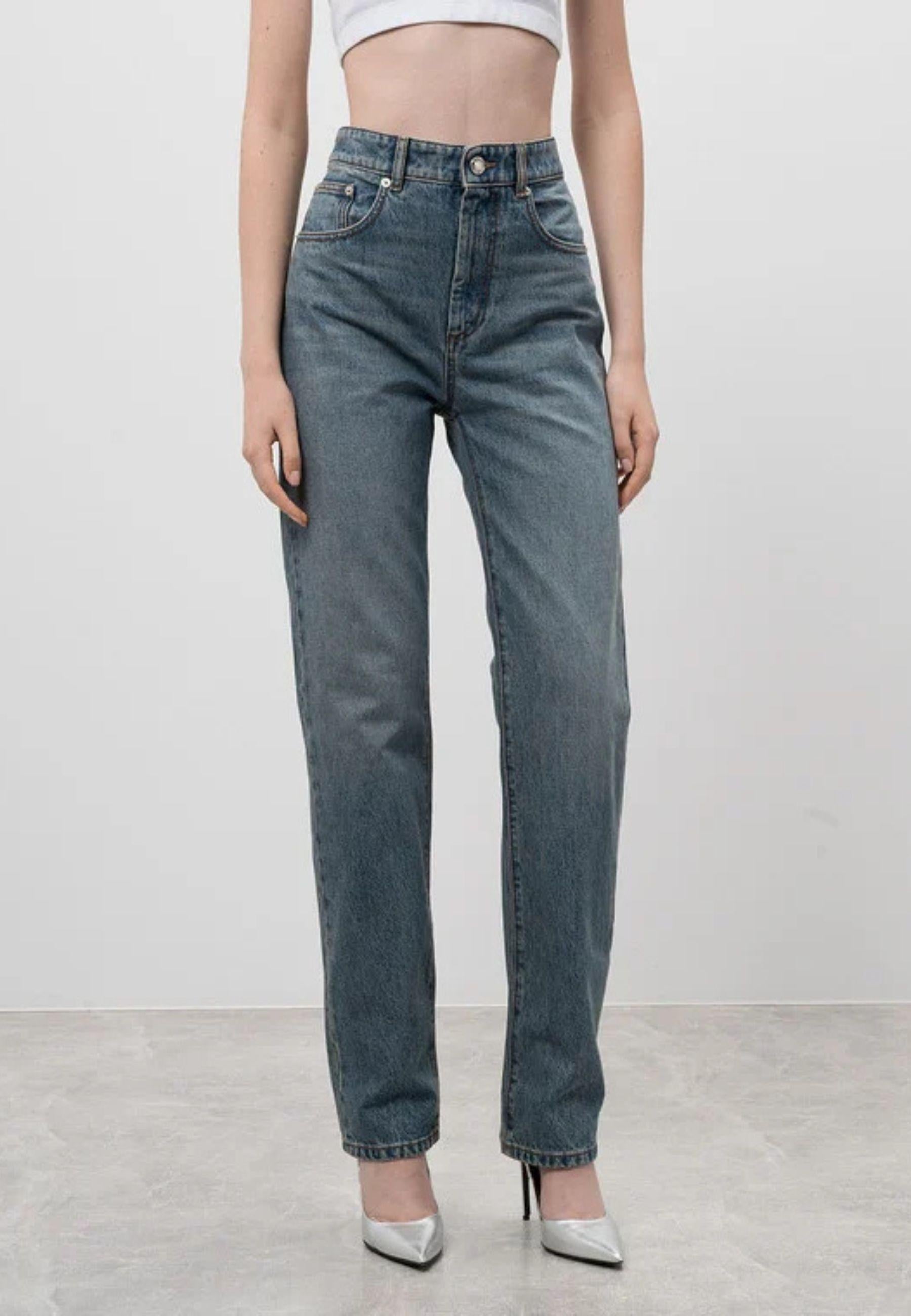 Sportmax - Jeans "Tasso" in Denim di Cotone con Effetto Invecchiato