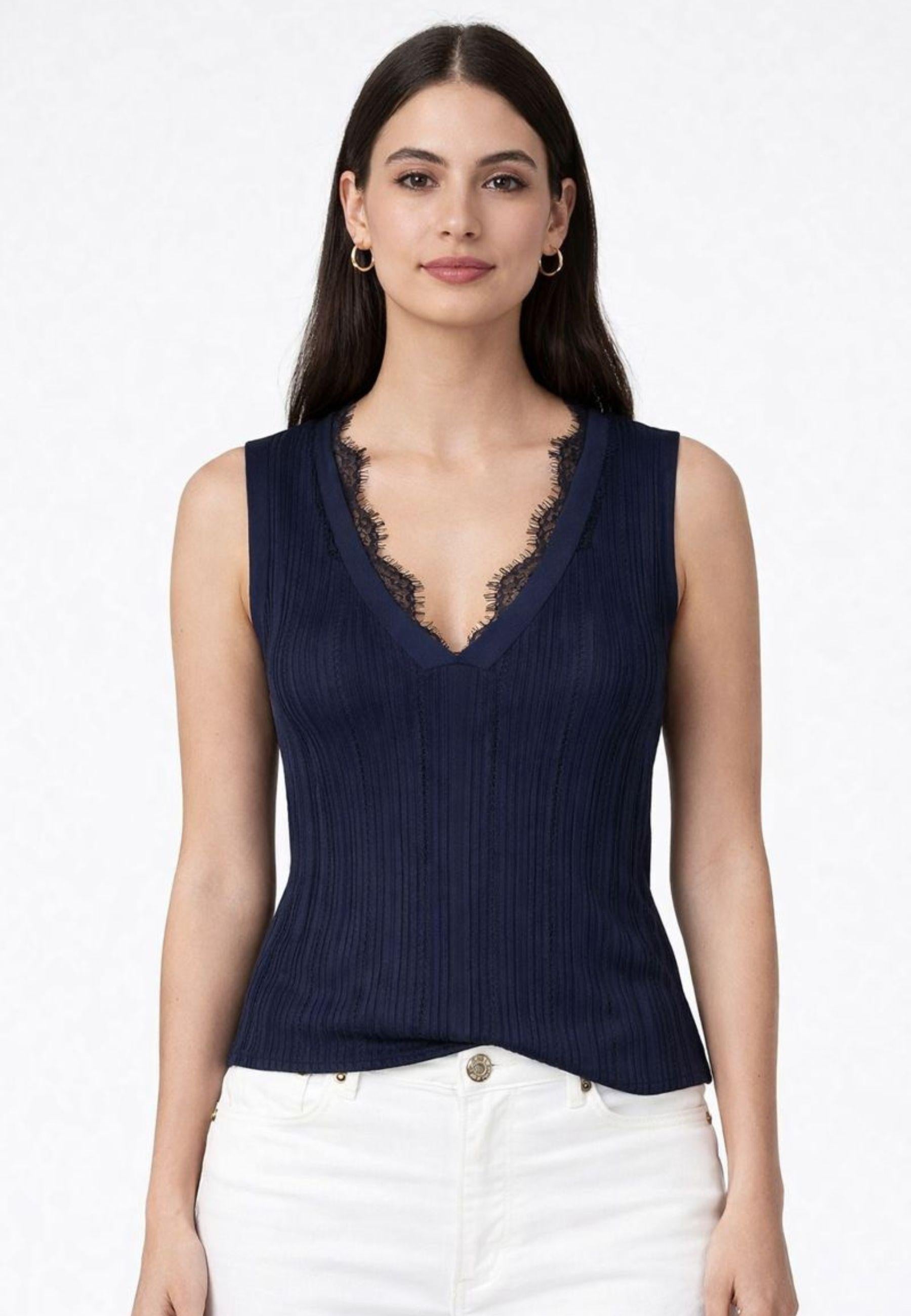 Top PINKO Montanaia in maglia traforata