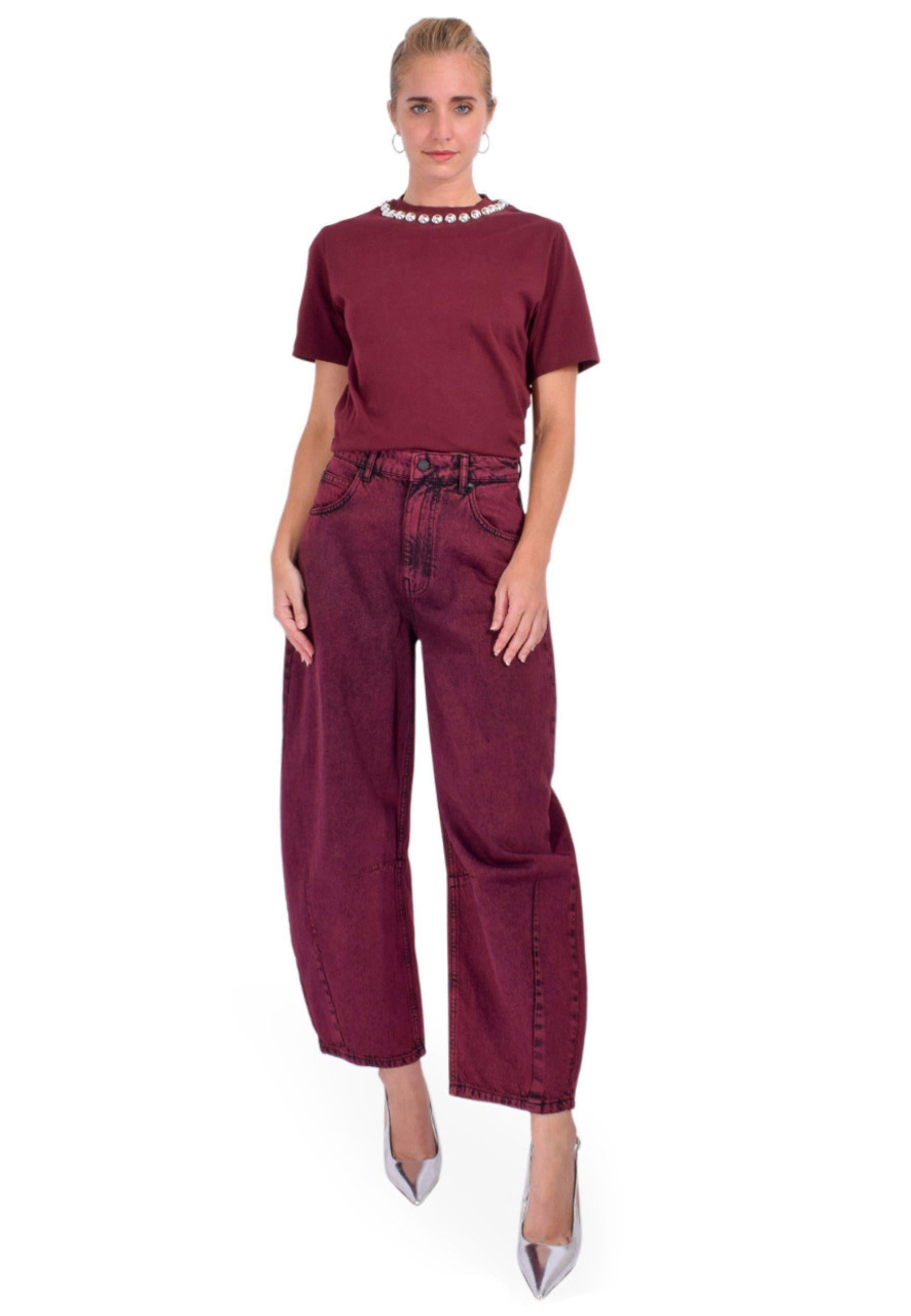Jeans Barrel Leg "Impressive Overdye" - Margot Mauve