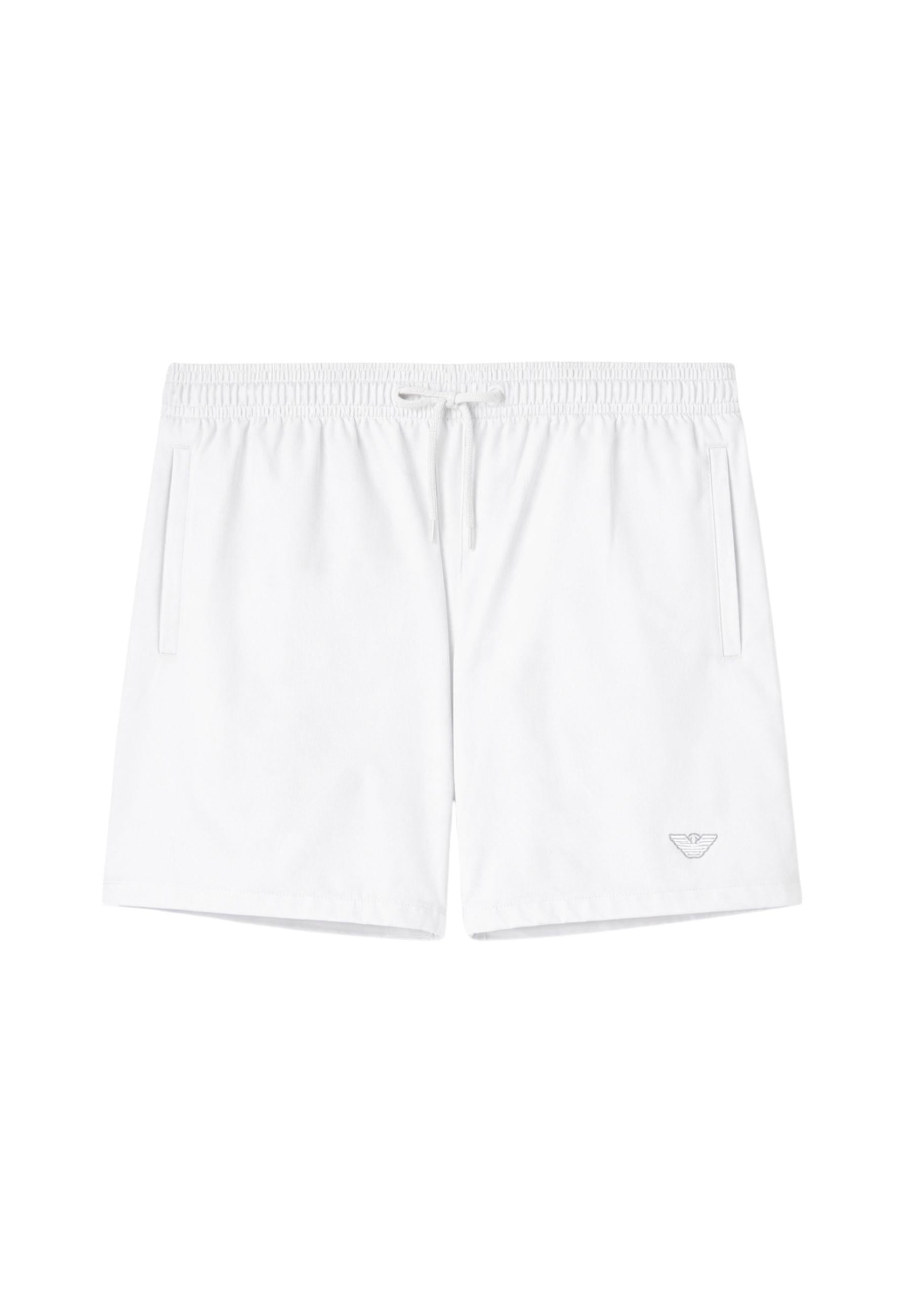 Costume da bagno uomo Emporio Armani - shorts bianchi con aquila ricamata