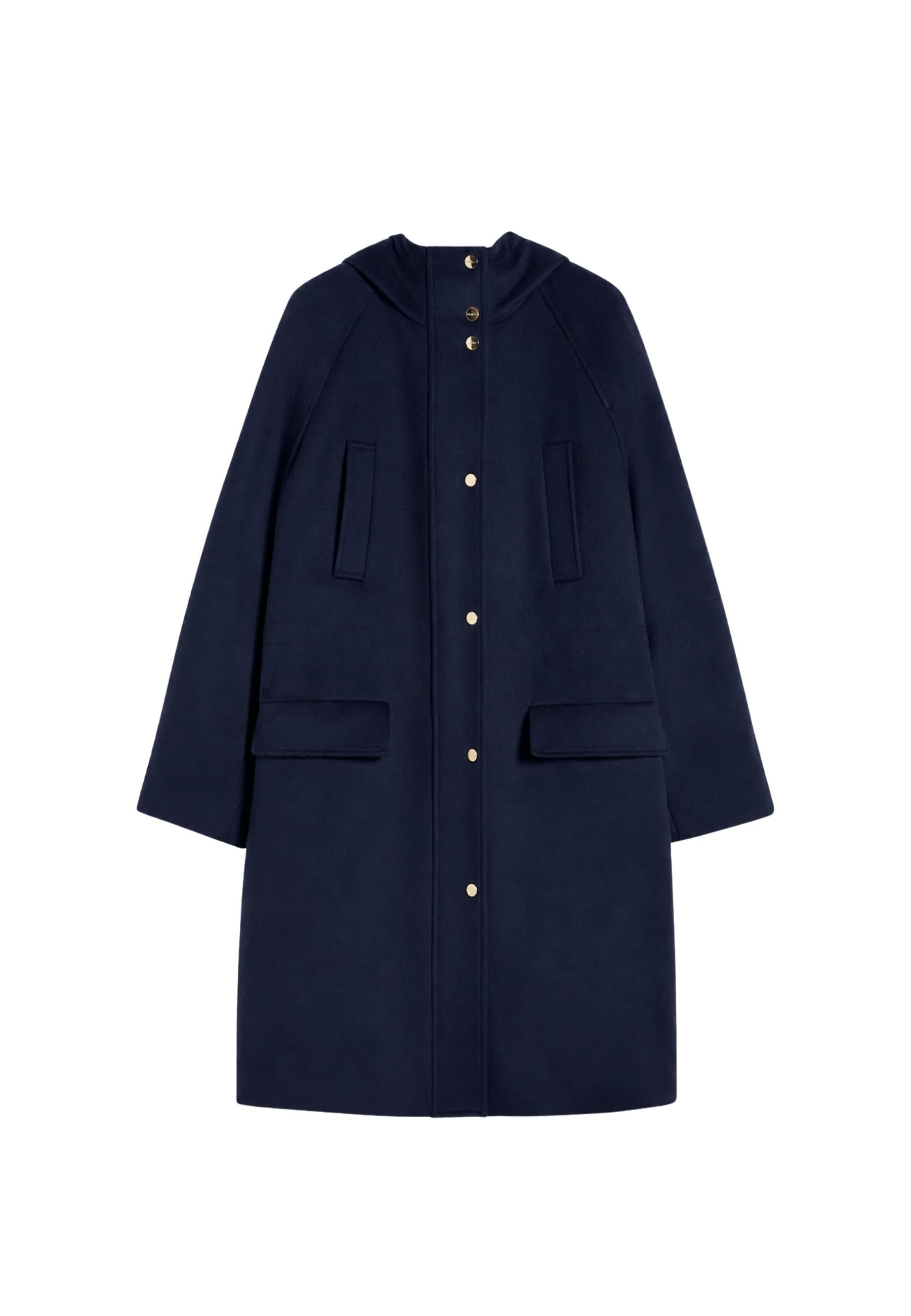 Max Mara Studio Parka lungo in drap di pura lana vergine