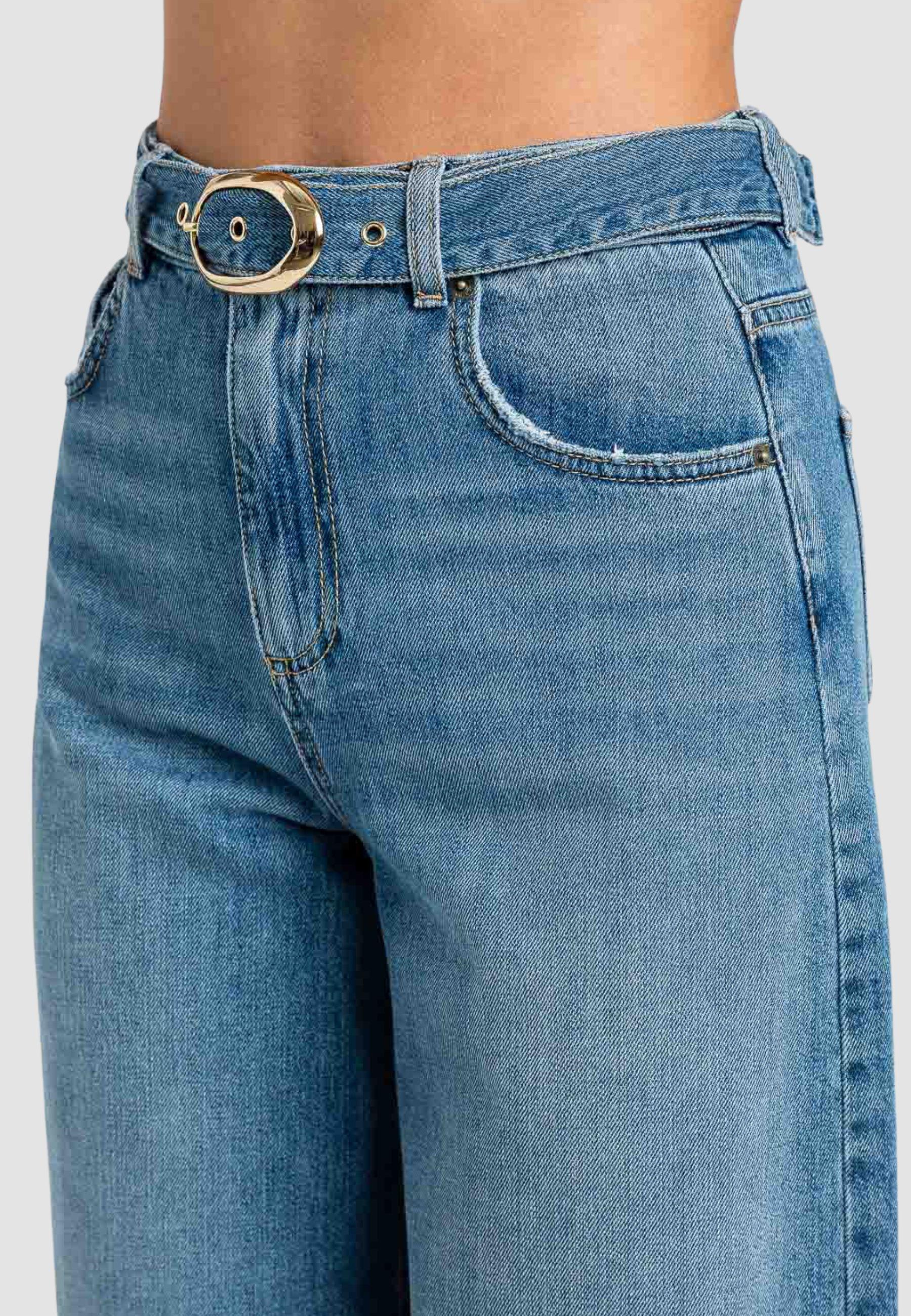 Jeans Twinset wide leg a vita alta