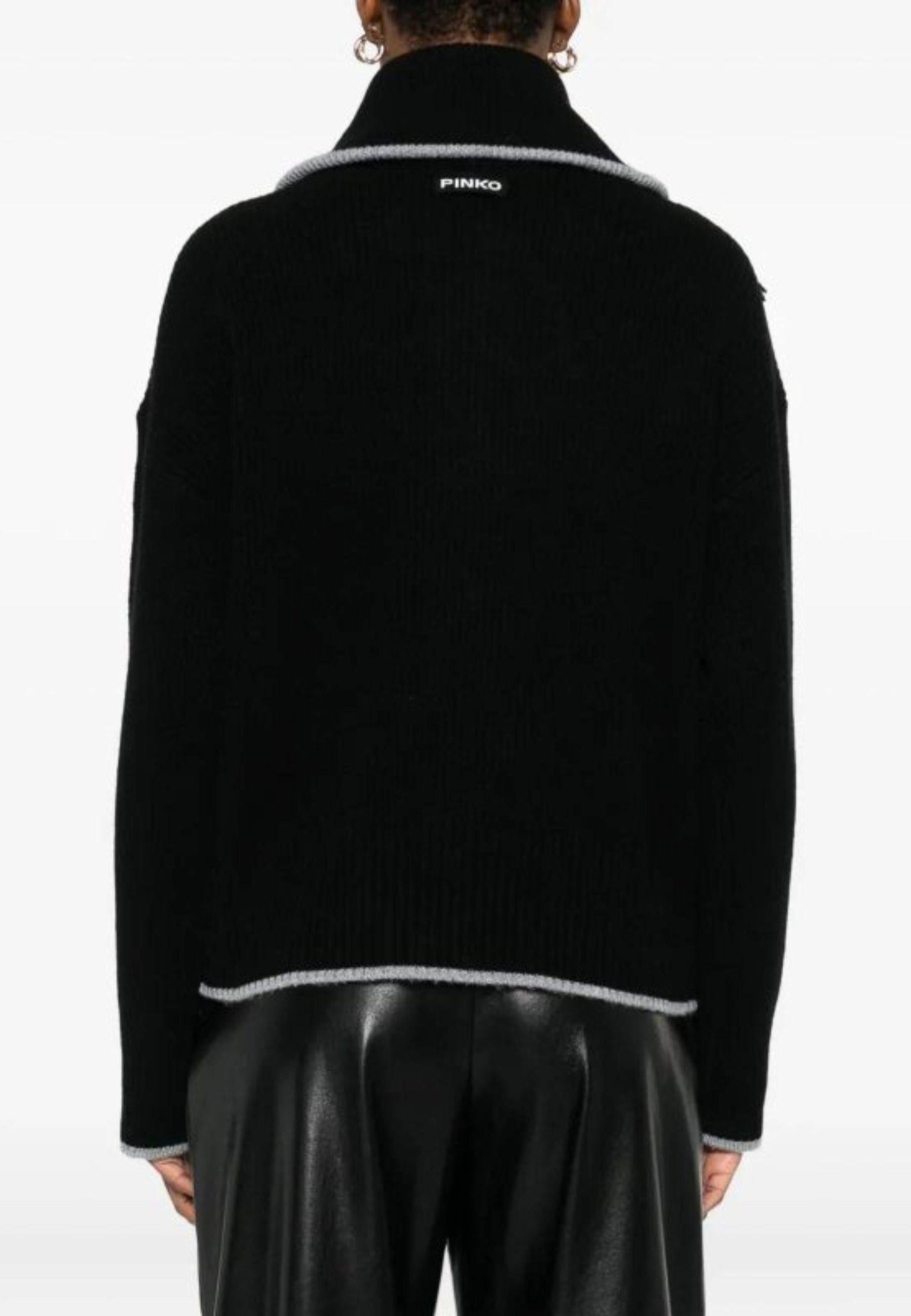 Maglia Pinko in lana e cachemire con zip