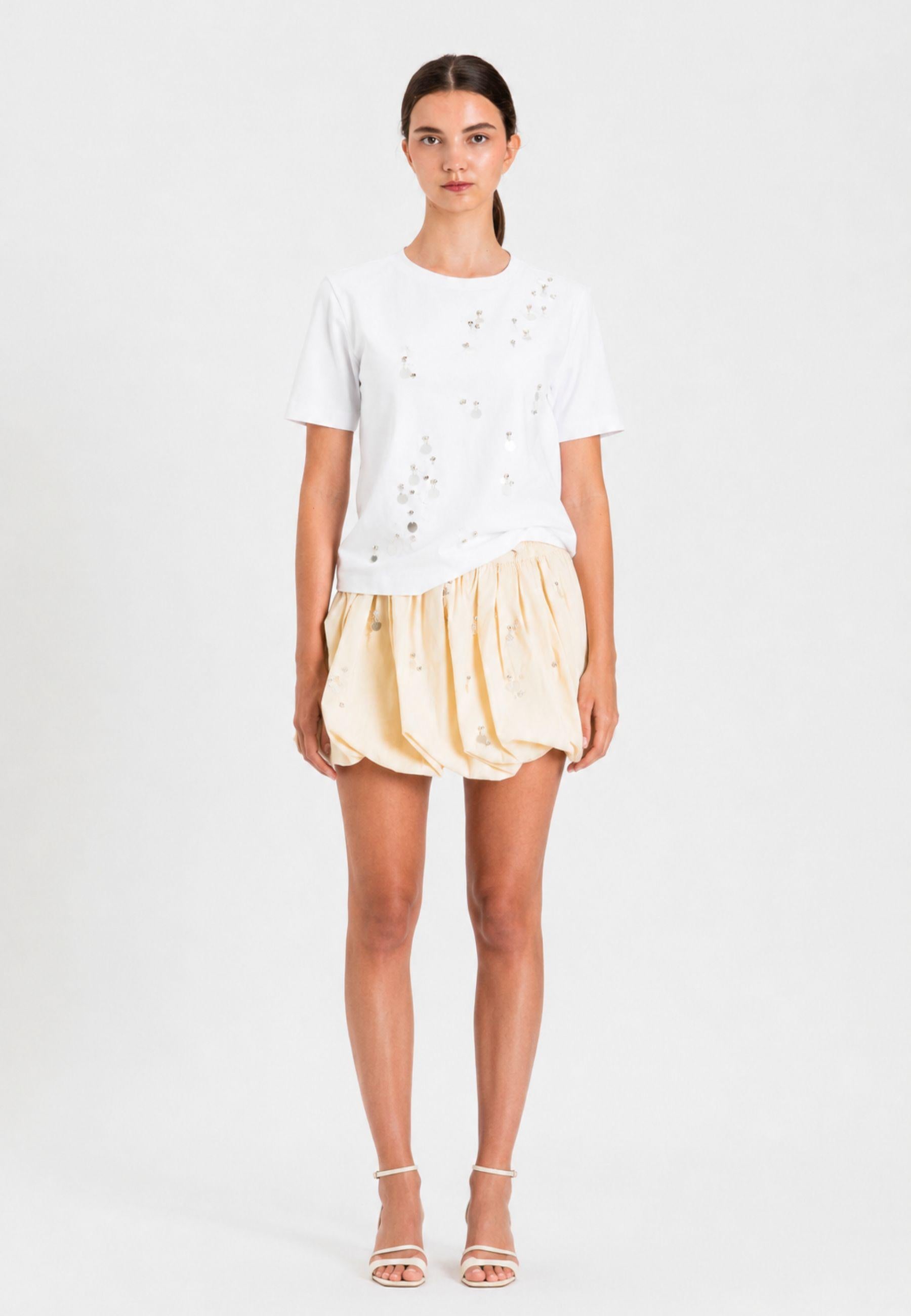 T-shirt Twinset Actitude con applicazioni - Bianco