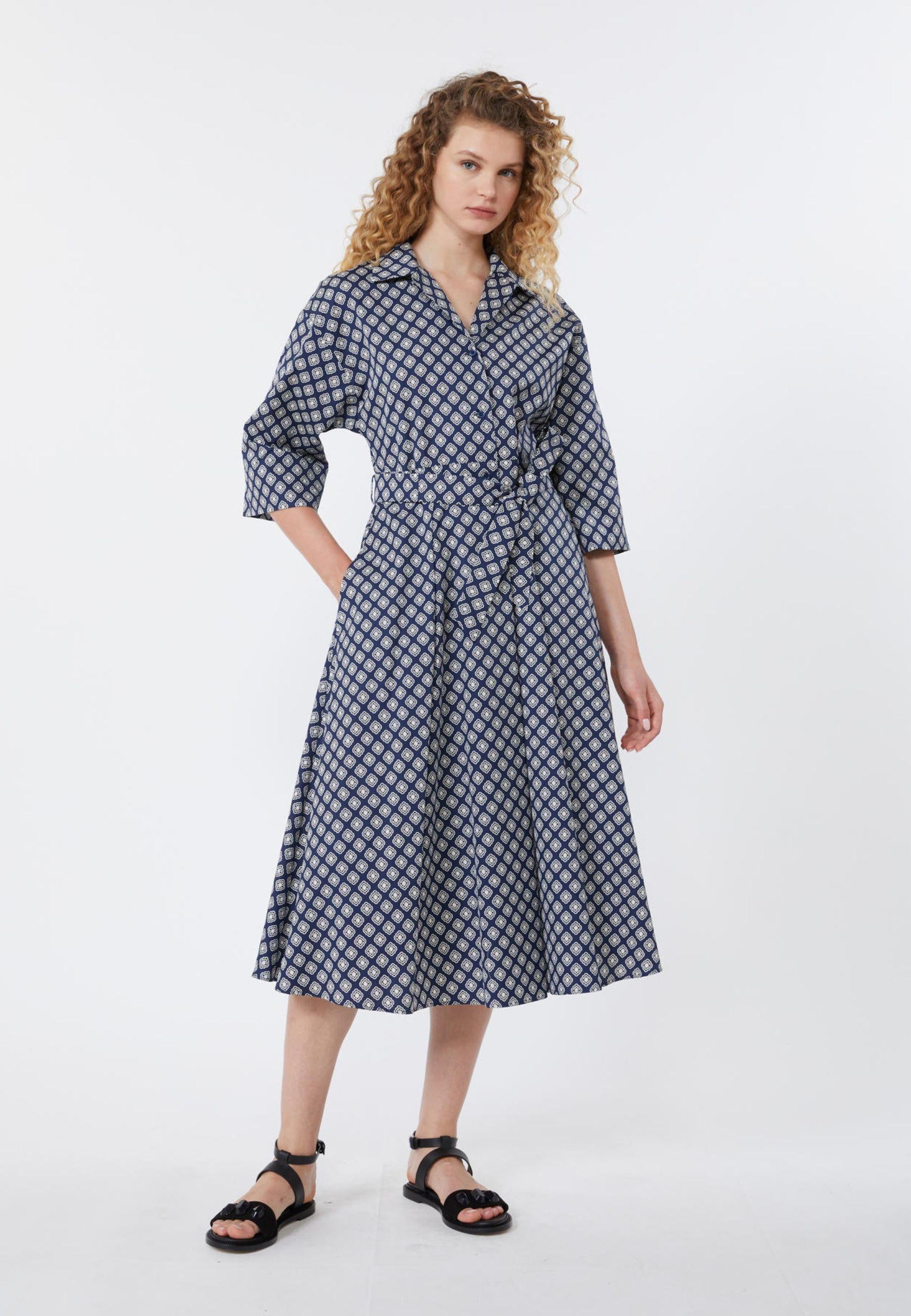 Weekend Max Mara - Abito chemisier in popeline di cotone stampato