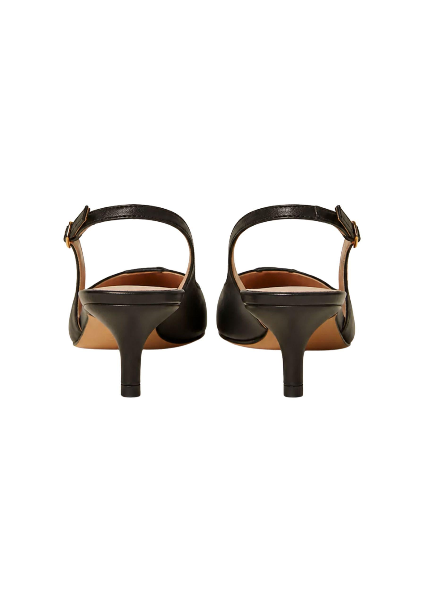 Décolleté sling back in pelle