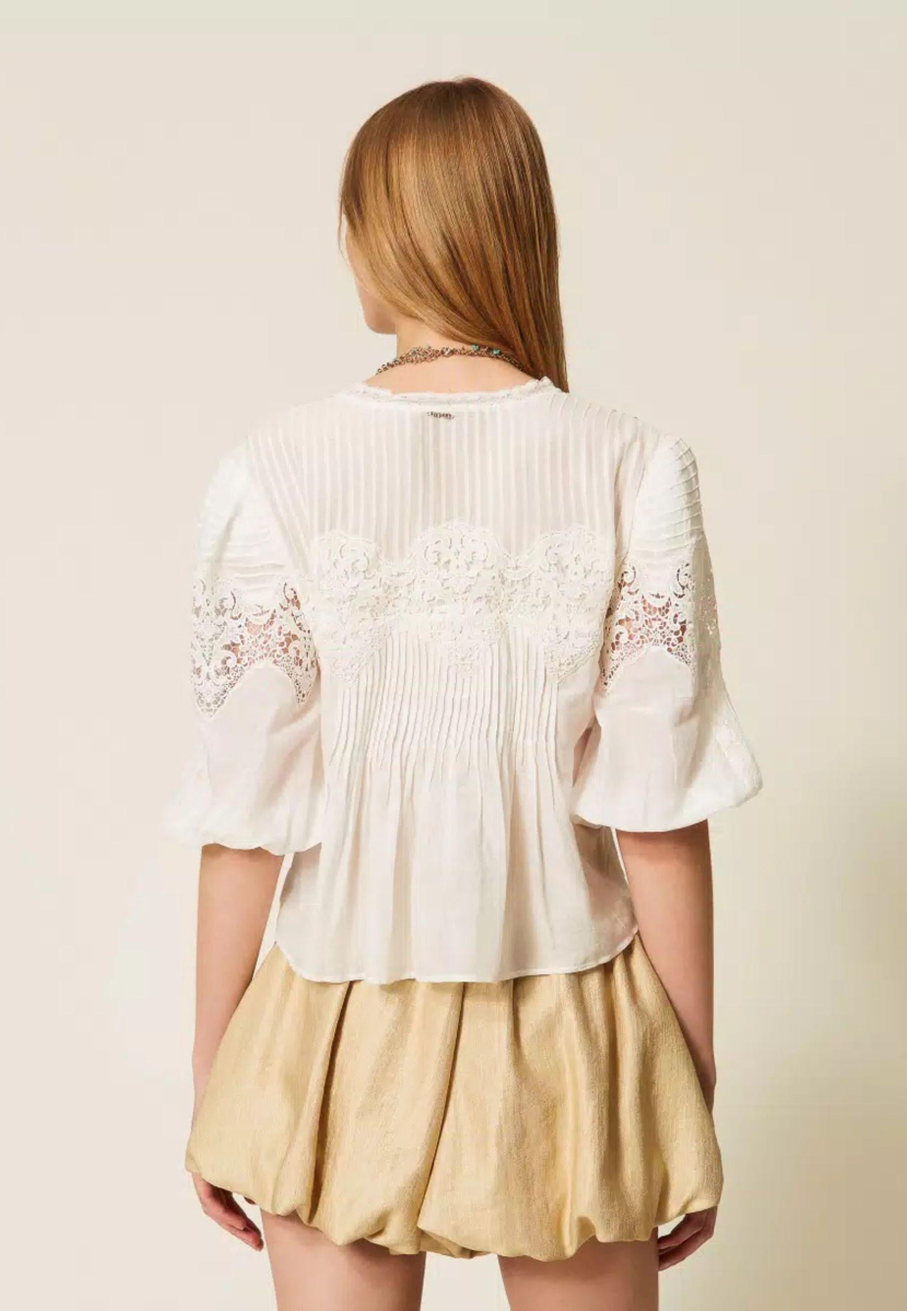 Camicia in mussola di misto seta