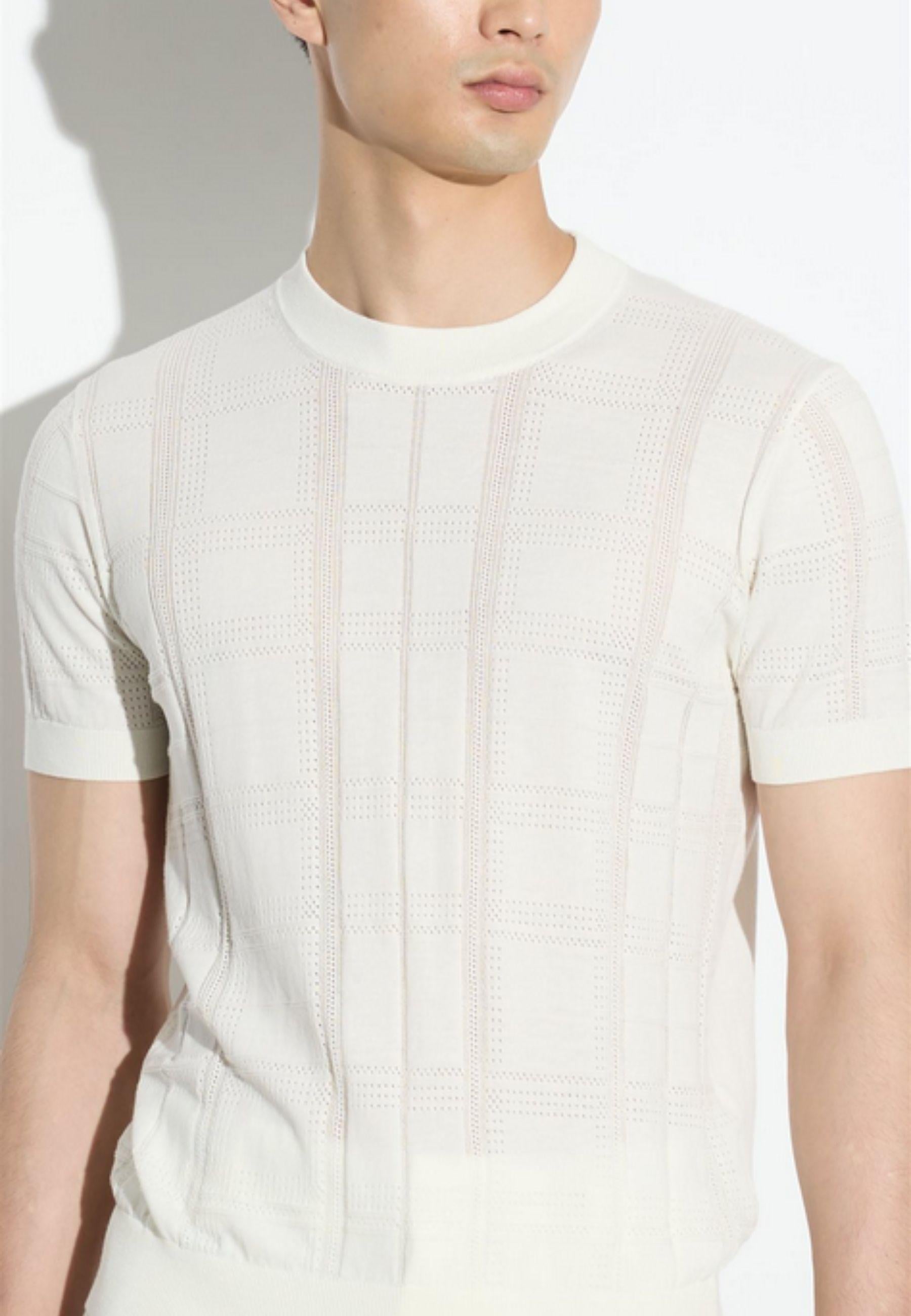 Paolo Pecora - T-shirt in maglia lavorata