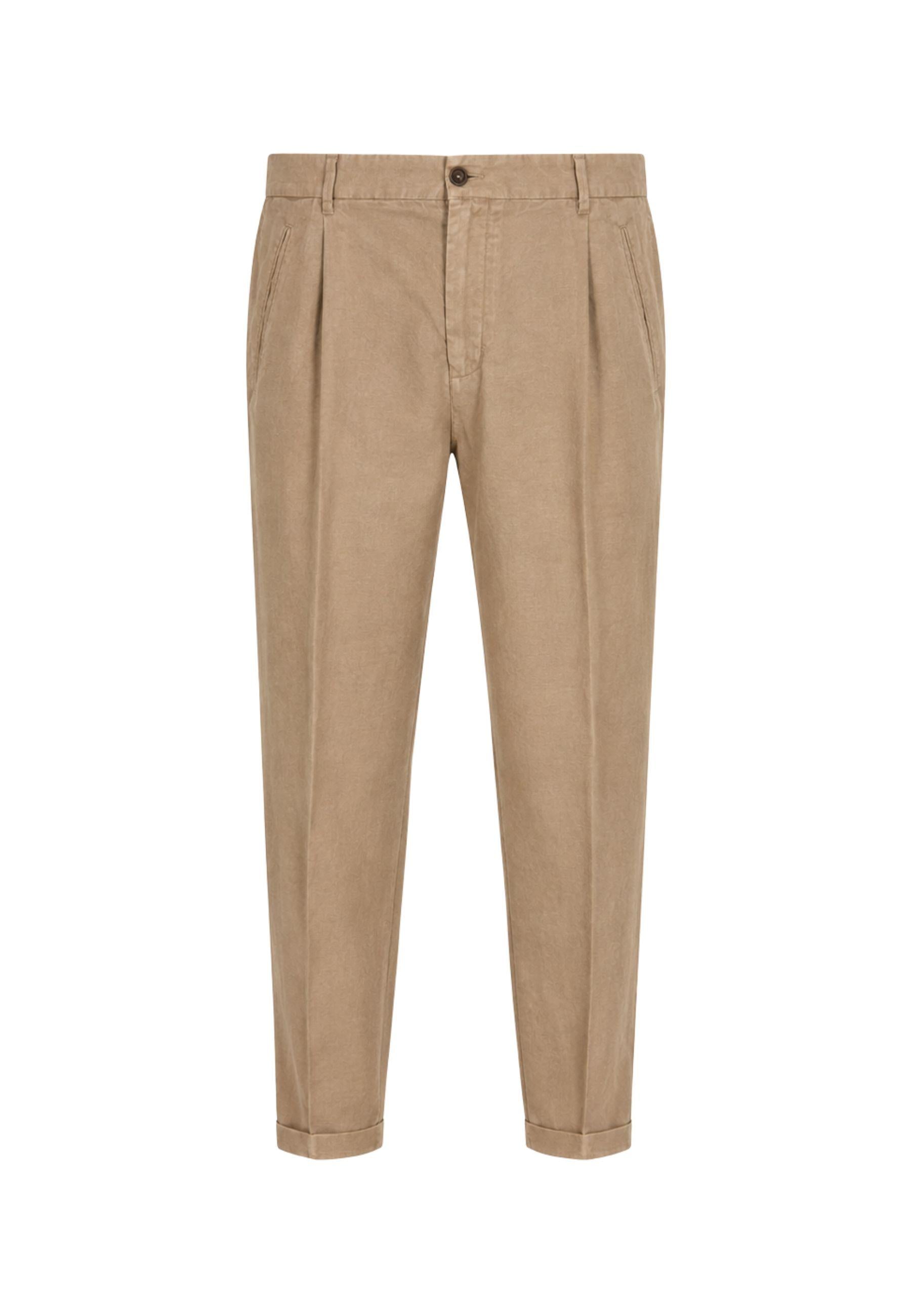 Pantalone Briglia 1949 in puro lino 100% - Beige sabbia