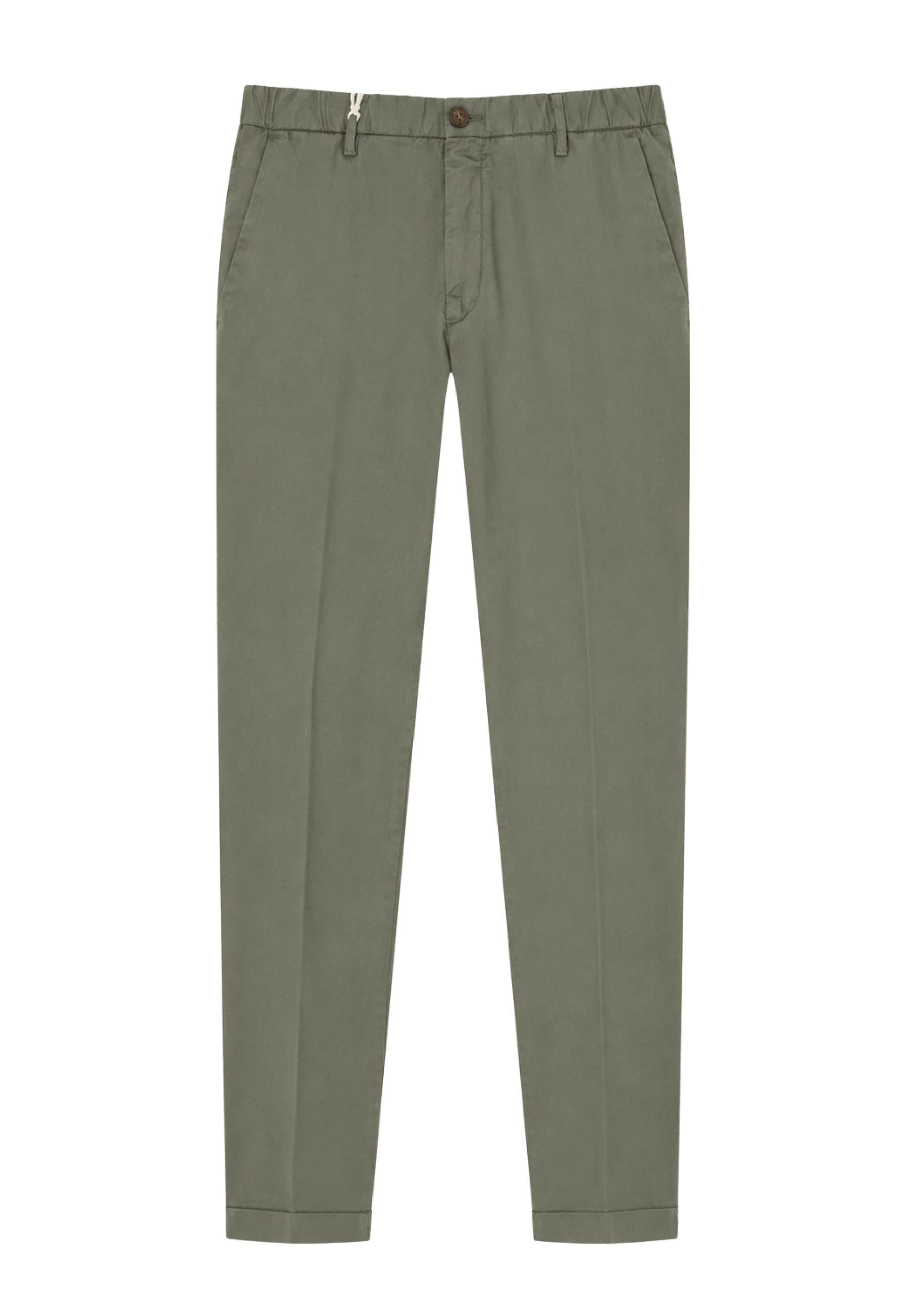 Pantalone Briglia in cotone e Tencel - Verde Salvia