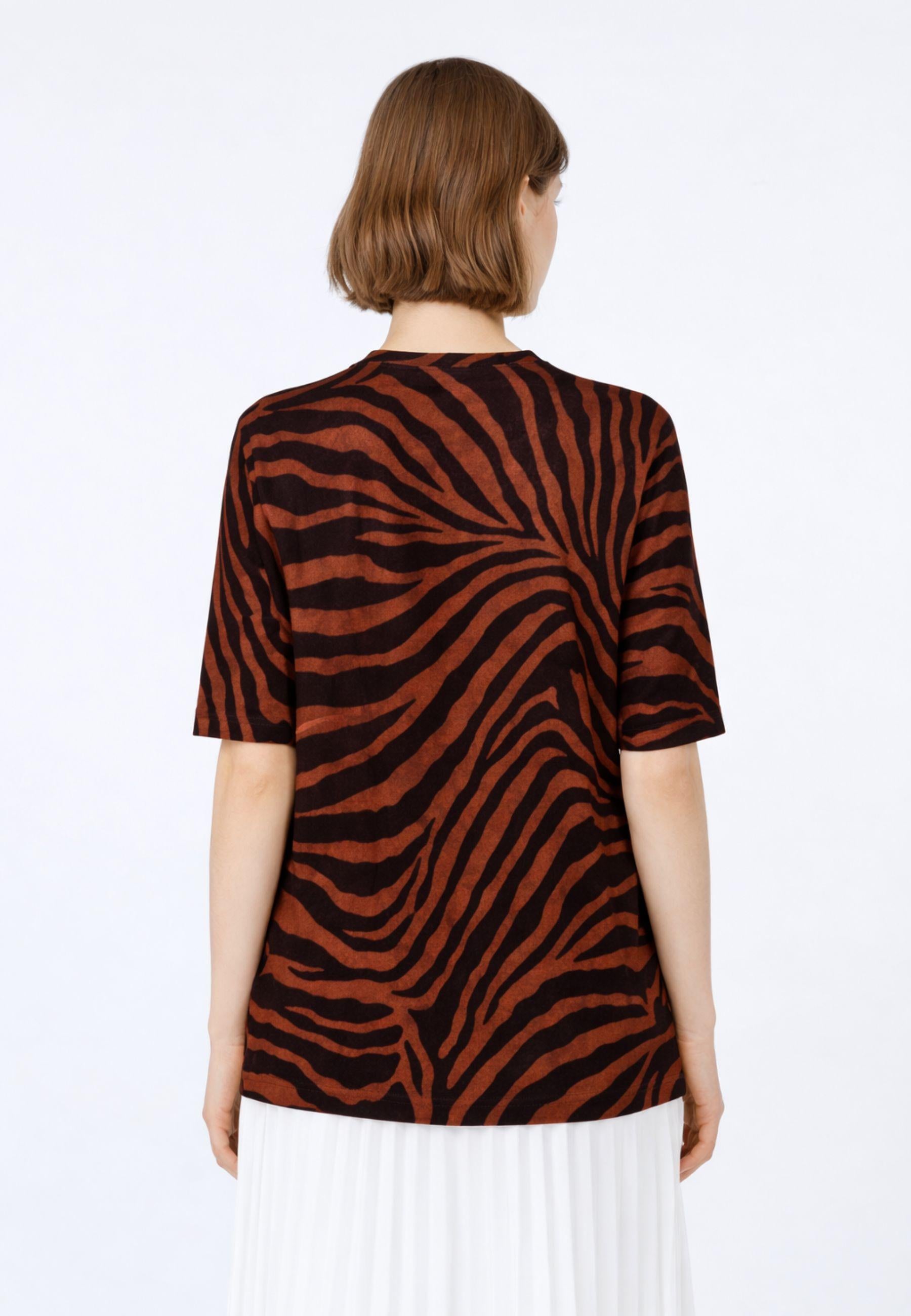 Max Mara Studio - Maglia girocollo in misto cotone con stampa all over