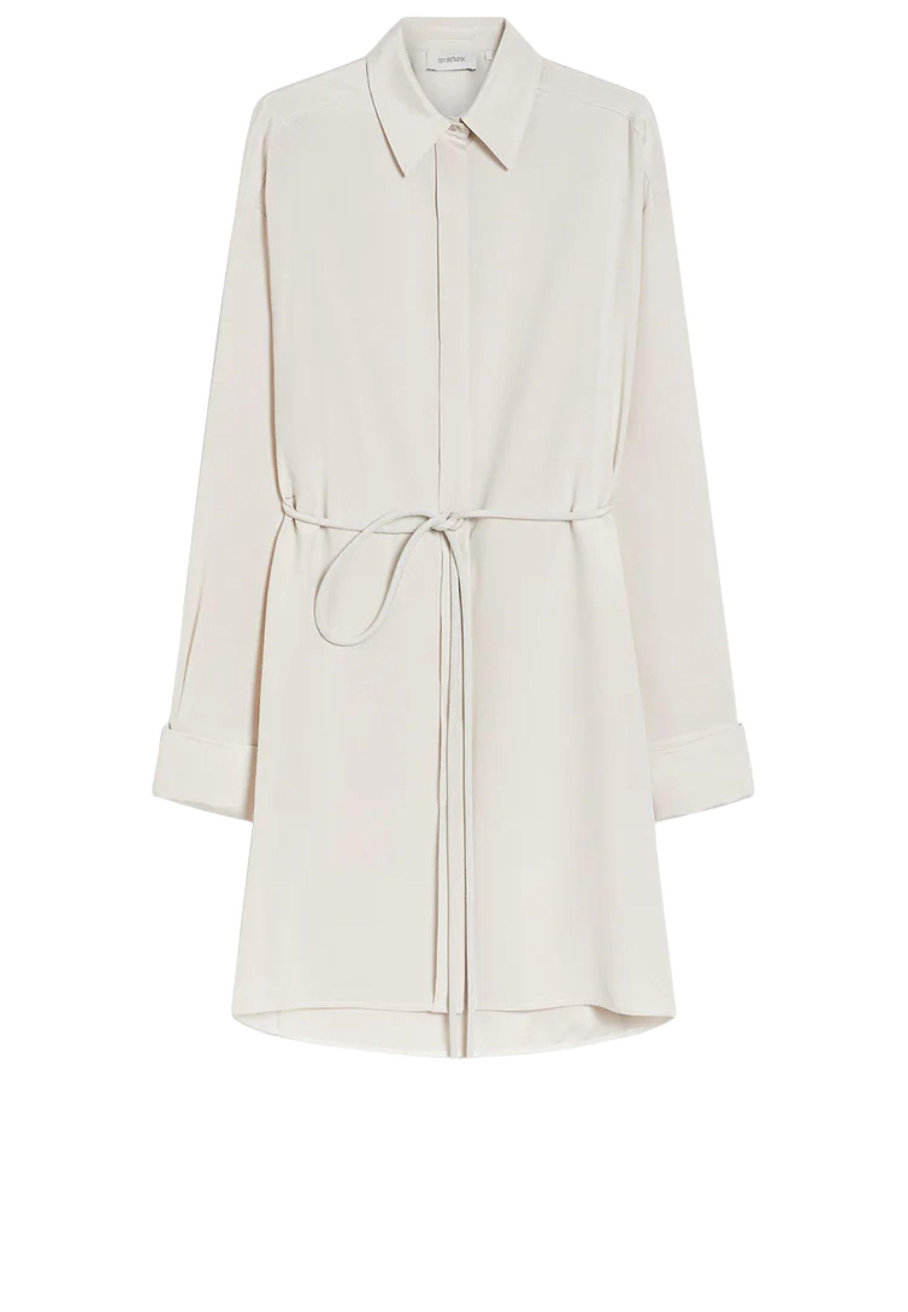 Sportmax - Abito camicia oversize in seta elasticizzata