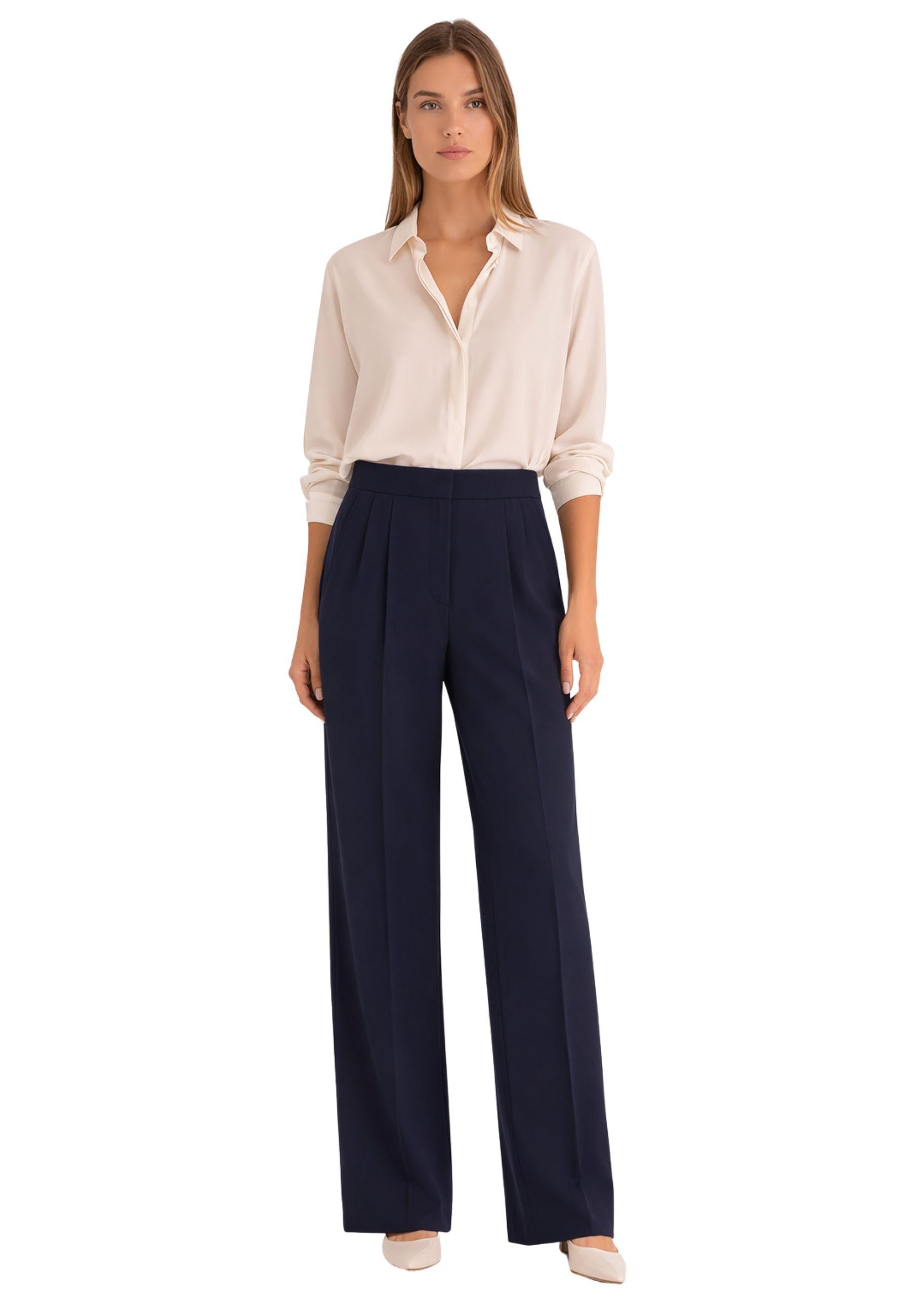 Pantaloni ampi in misto viscosa - iBlues