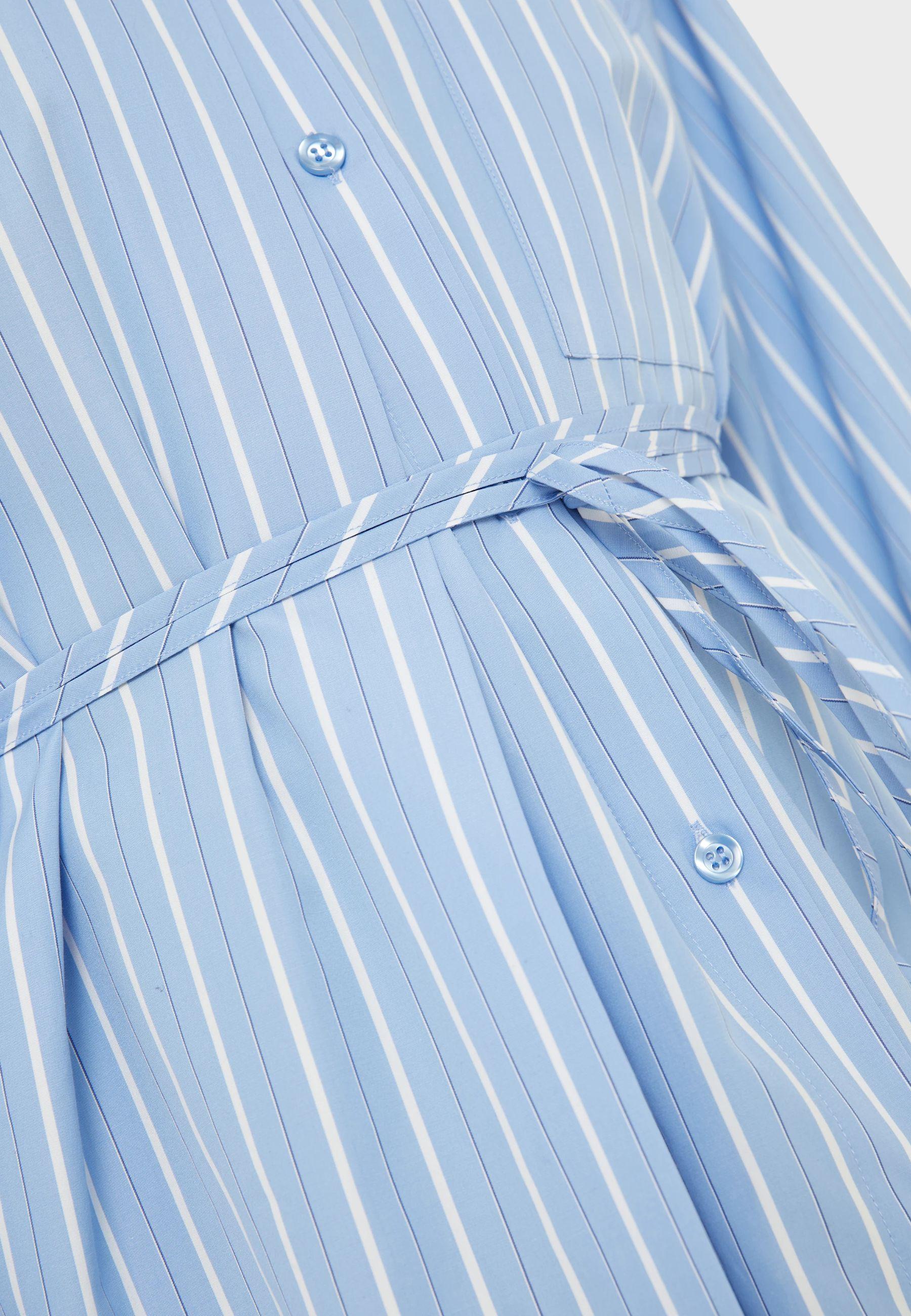 Camicia over a righe con cintura