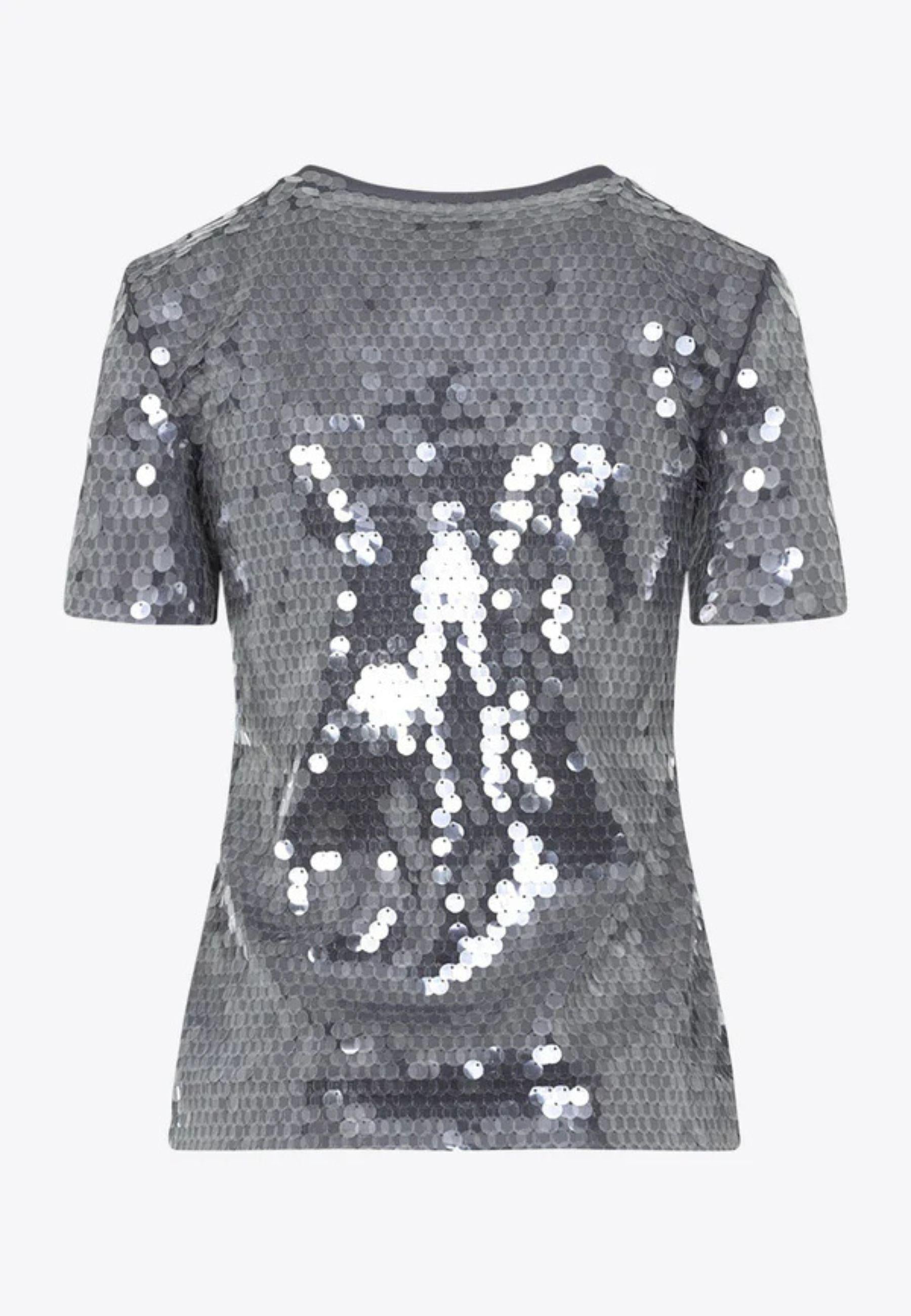 Sportmax - T-shirt Kibbutz in paillettes