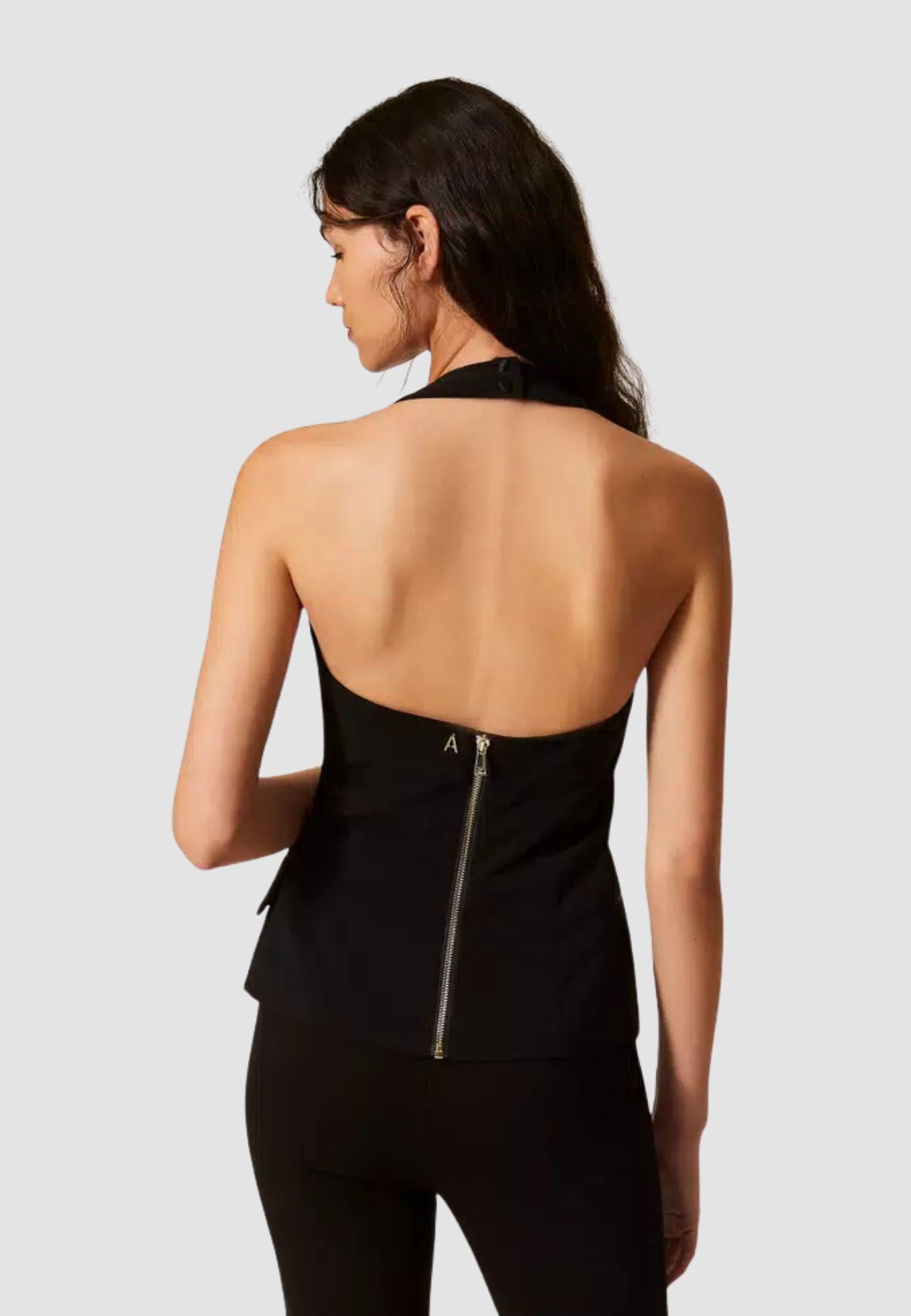 Gilet in cady con bottoni logati - Actitude