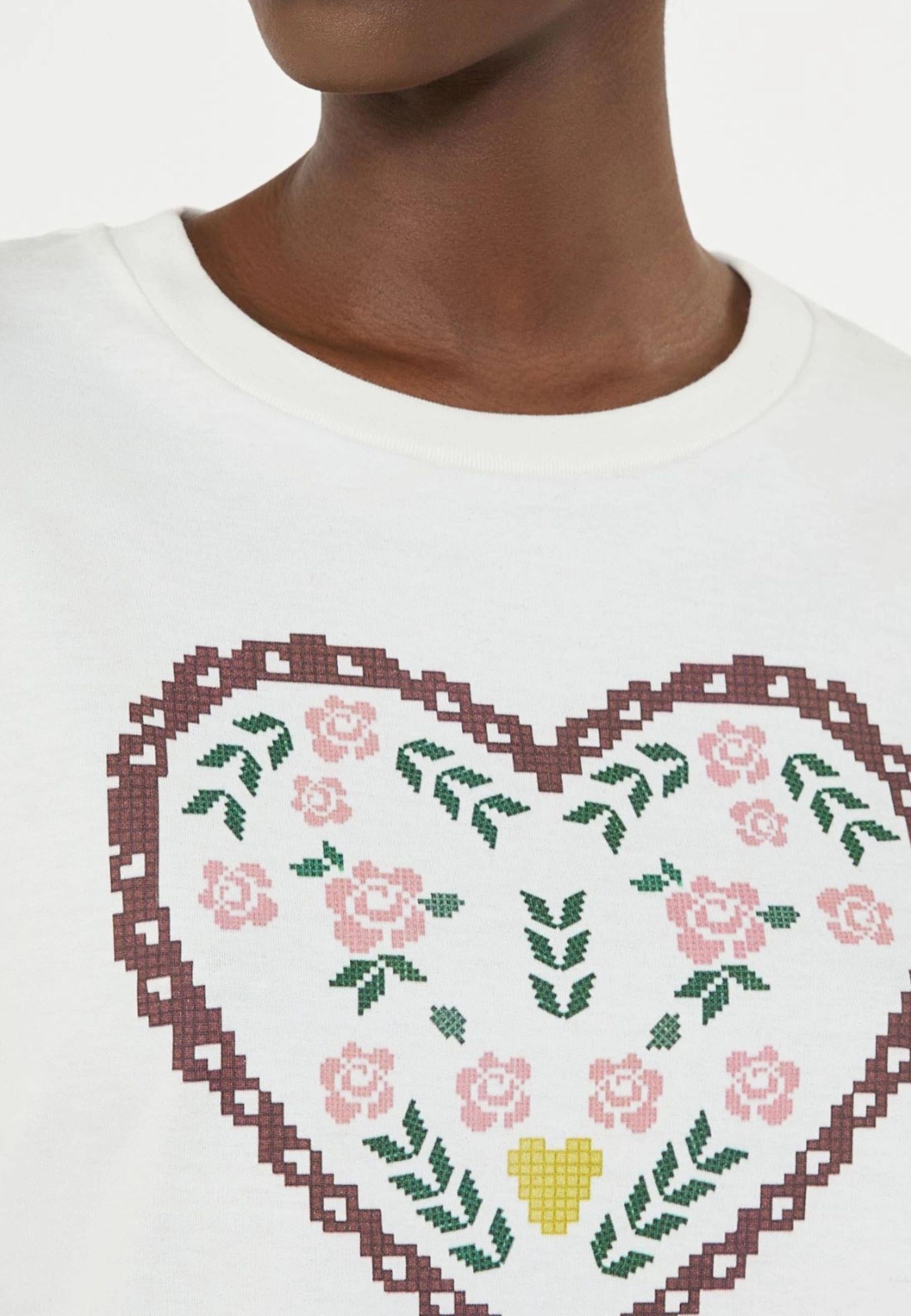 T-shirt in Cotone Biologico con Stampa Grafica