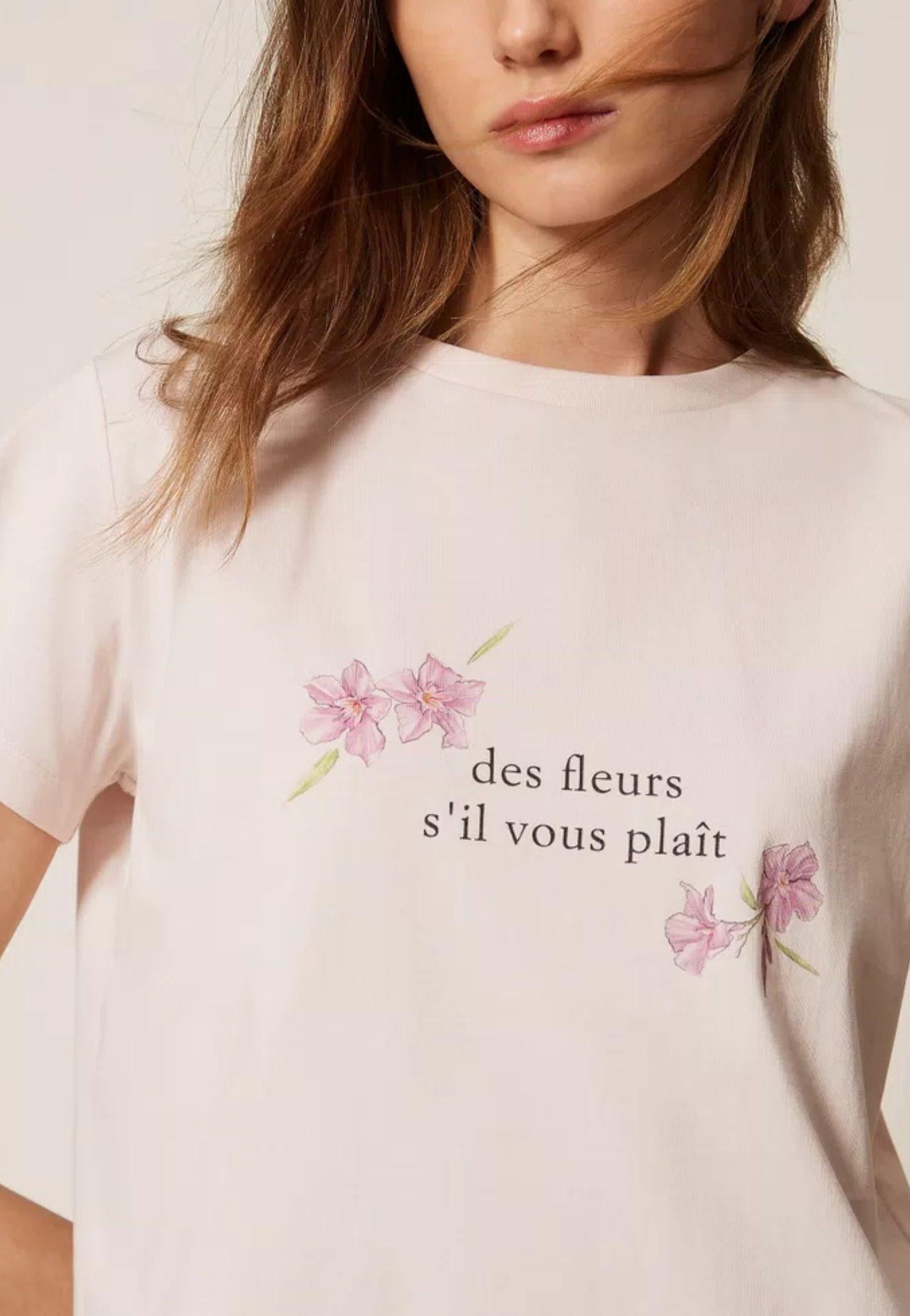 T-shirt regular con stampa Twinset