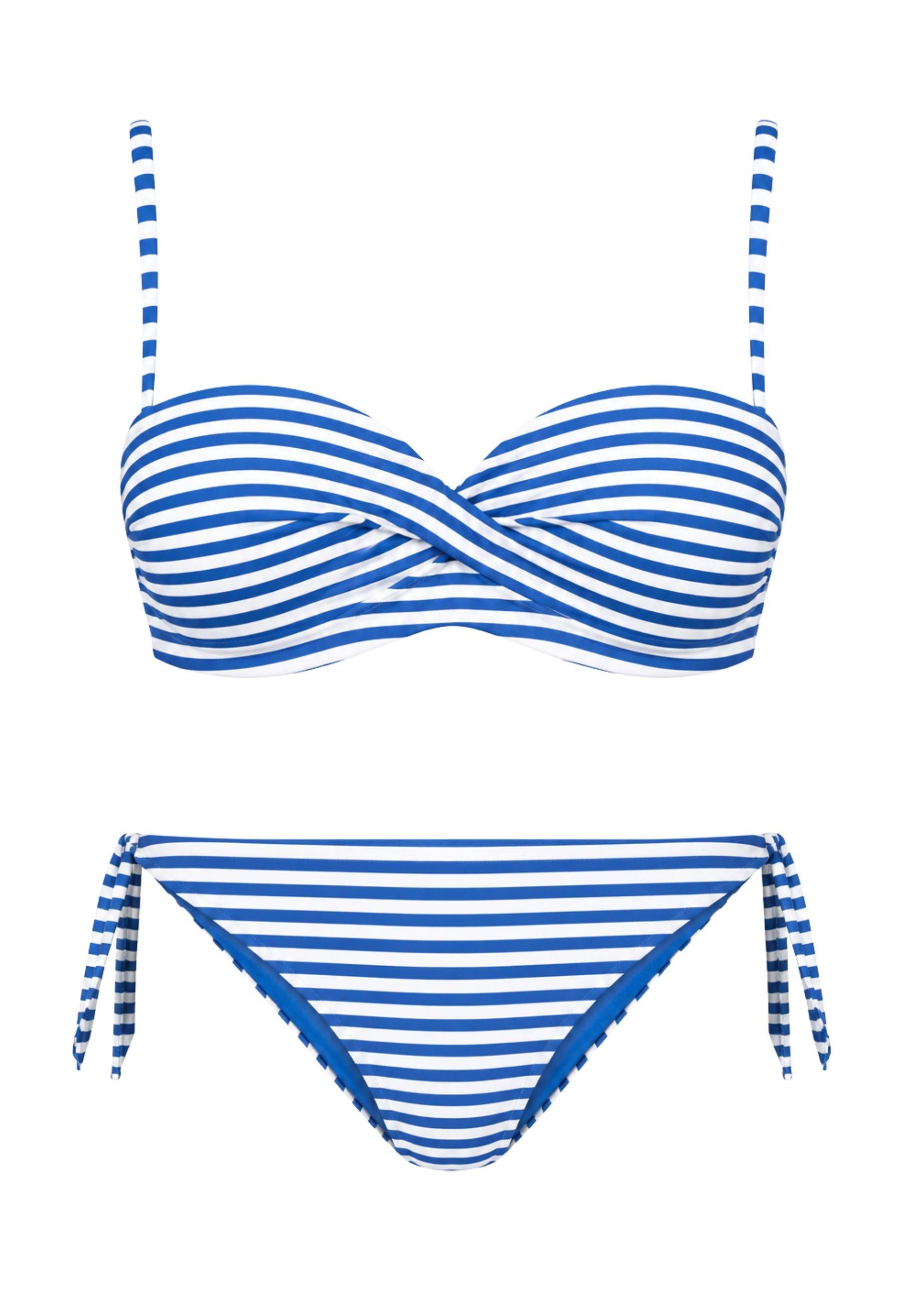 Bikini fascia con tanga reversibile a laccetti