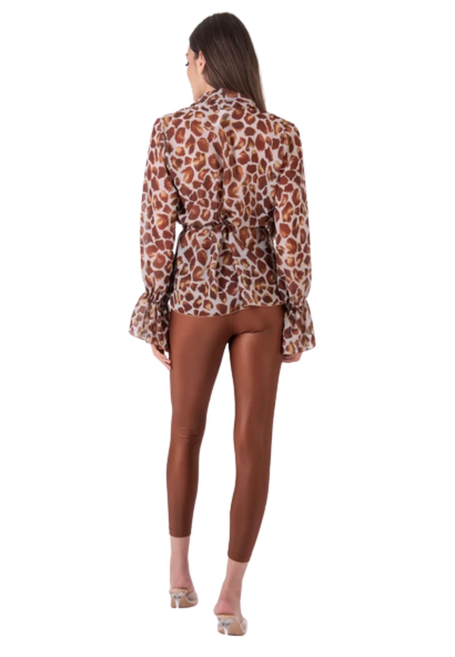 Leggings vita alta effetto pelle